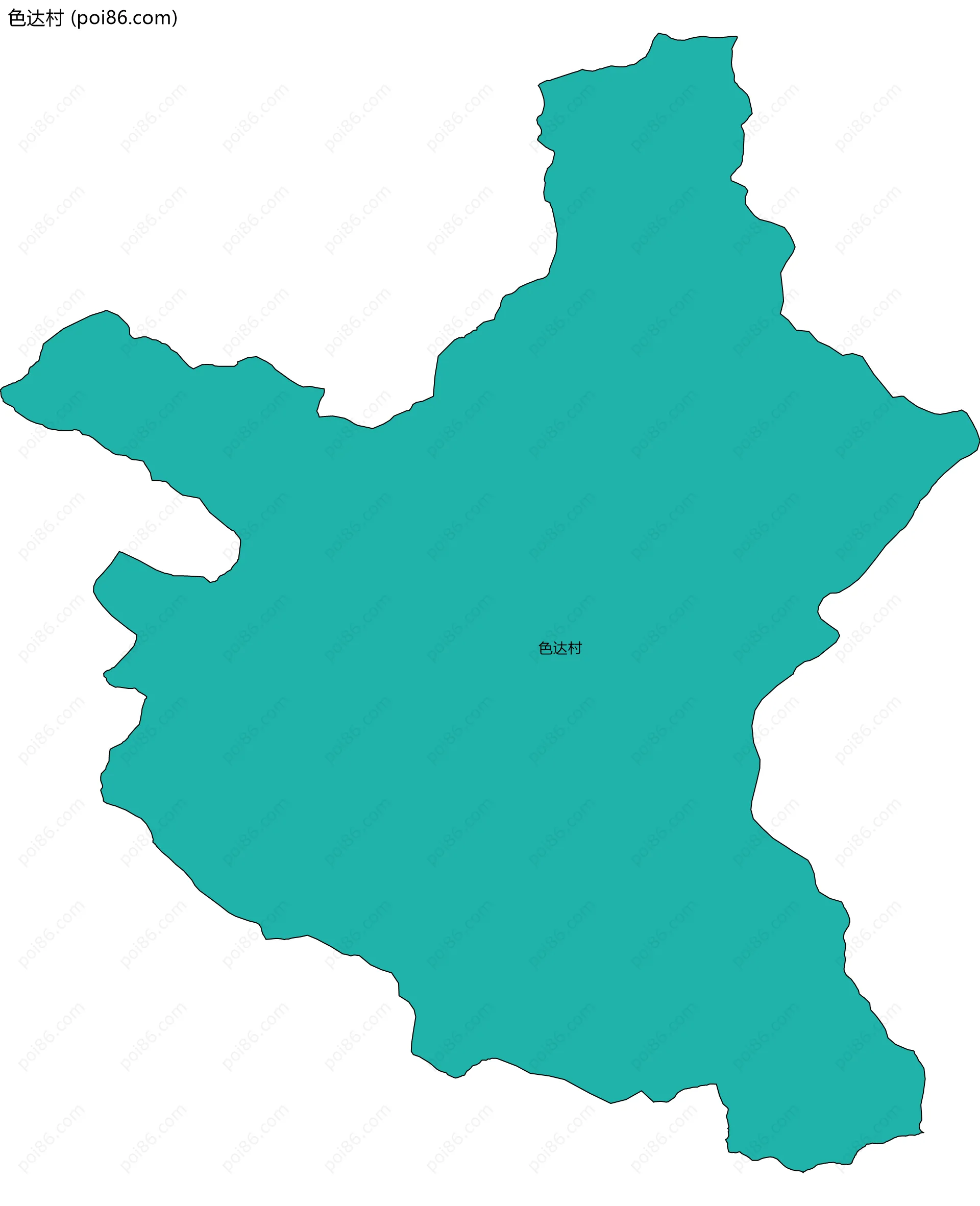 色达村边界地图