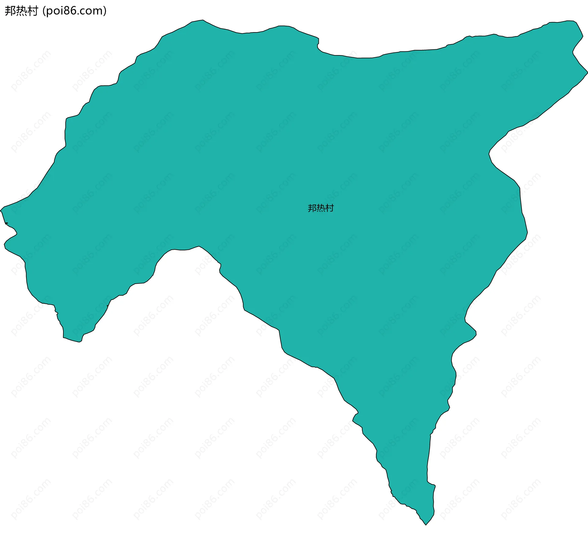 邦热村边界地图