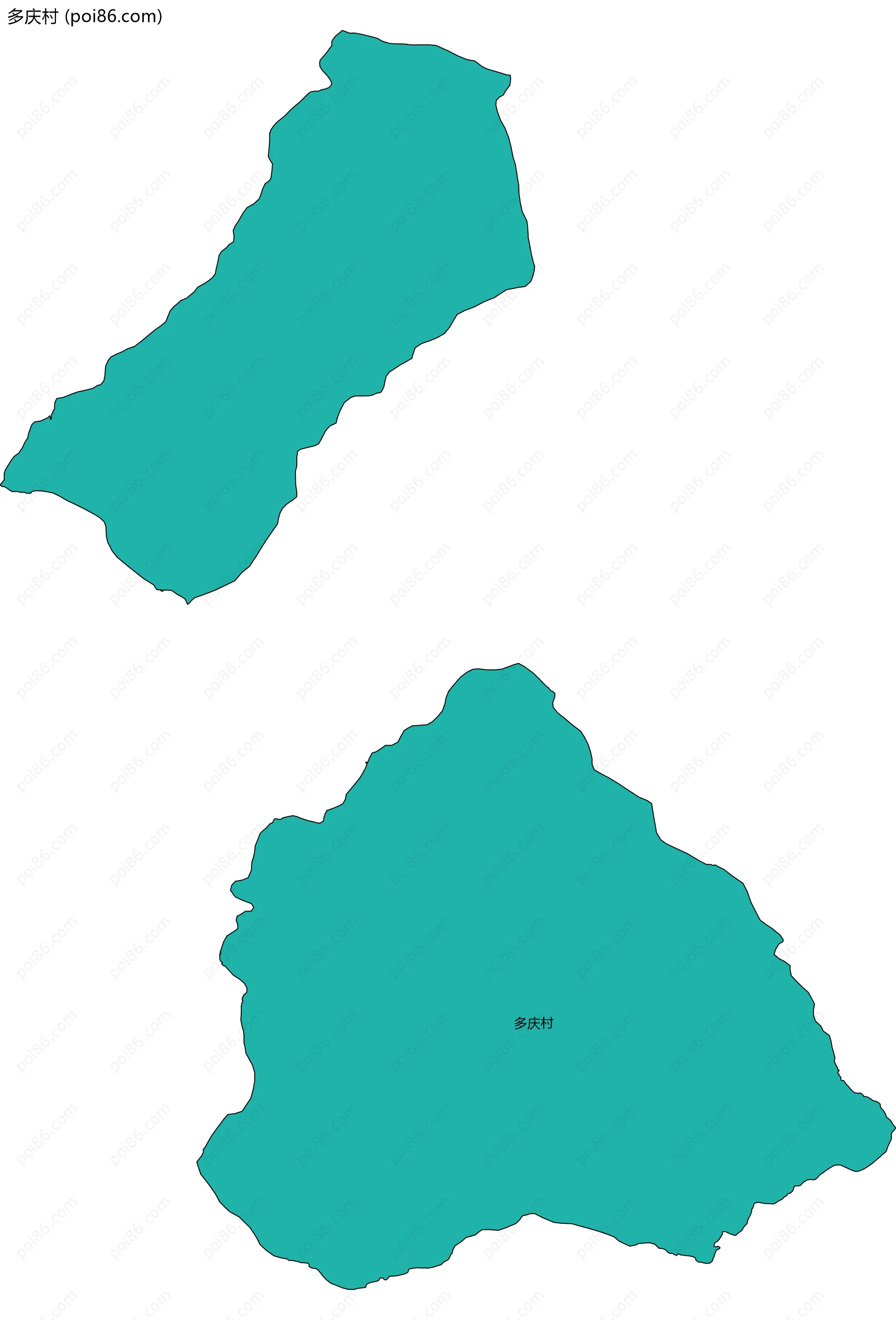 多庆村边界地图