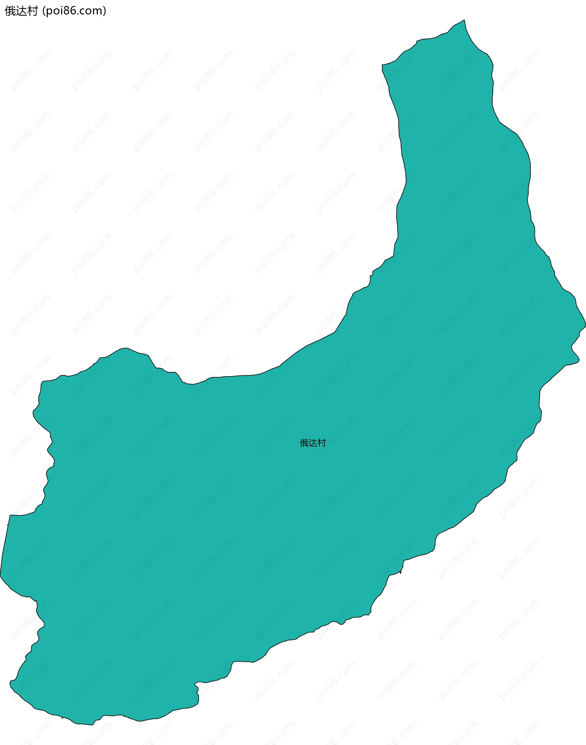 俄达村边界地图