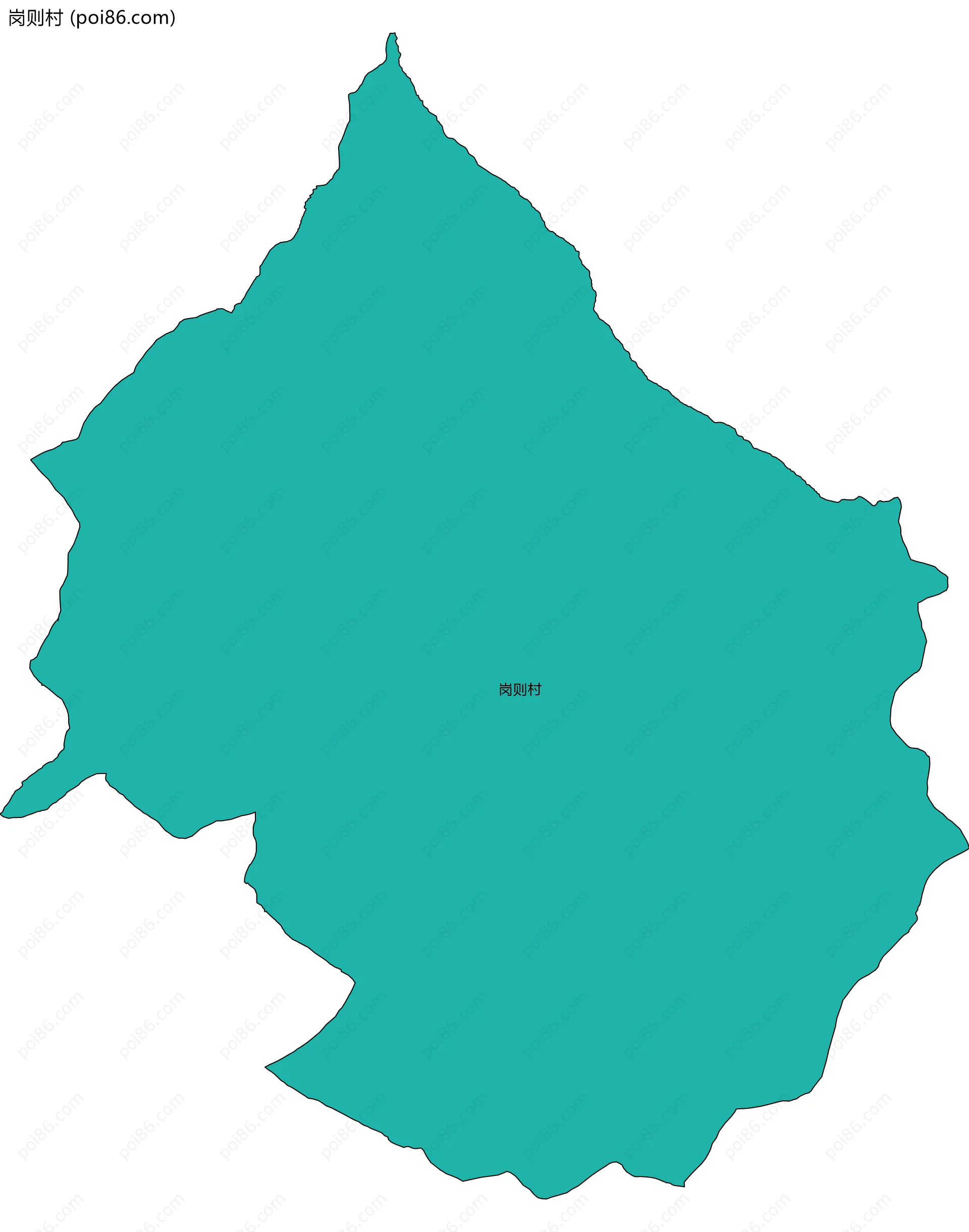 岗则村边界地图