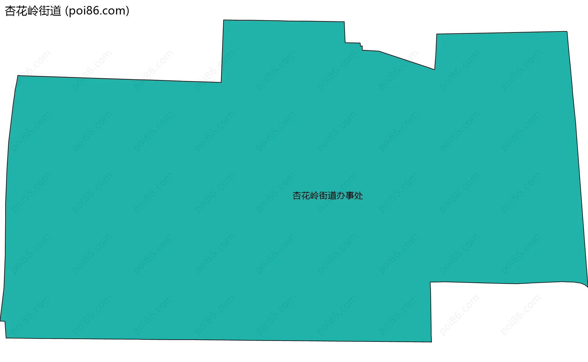 杏花岭街道边界地图(五级行政区划)