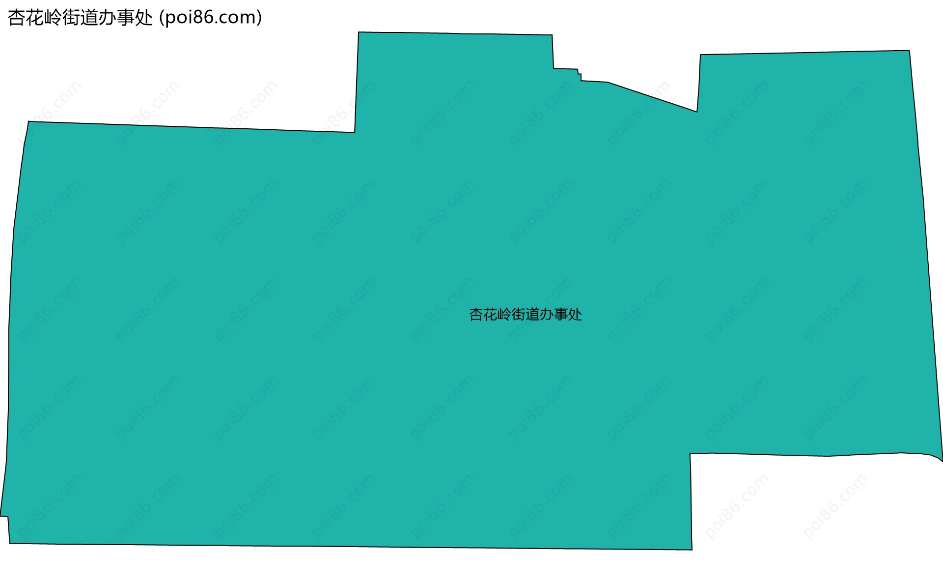 杏花岭街道办事处边界地图