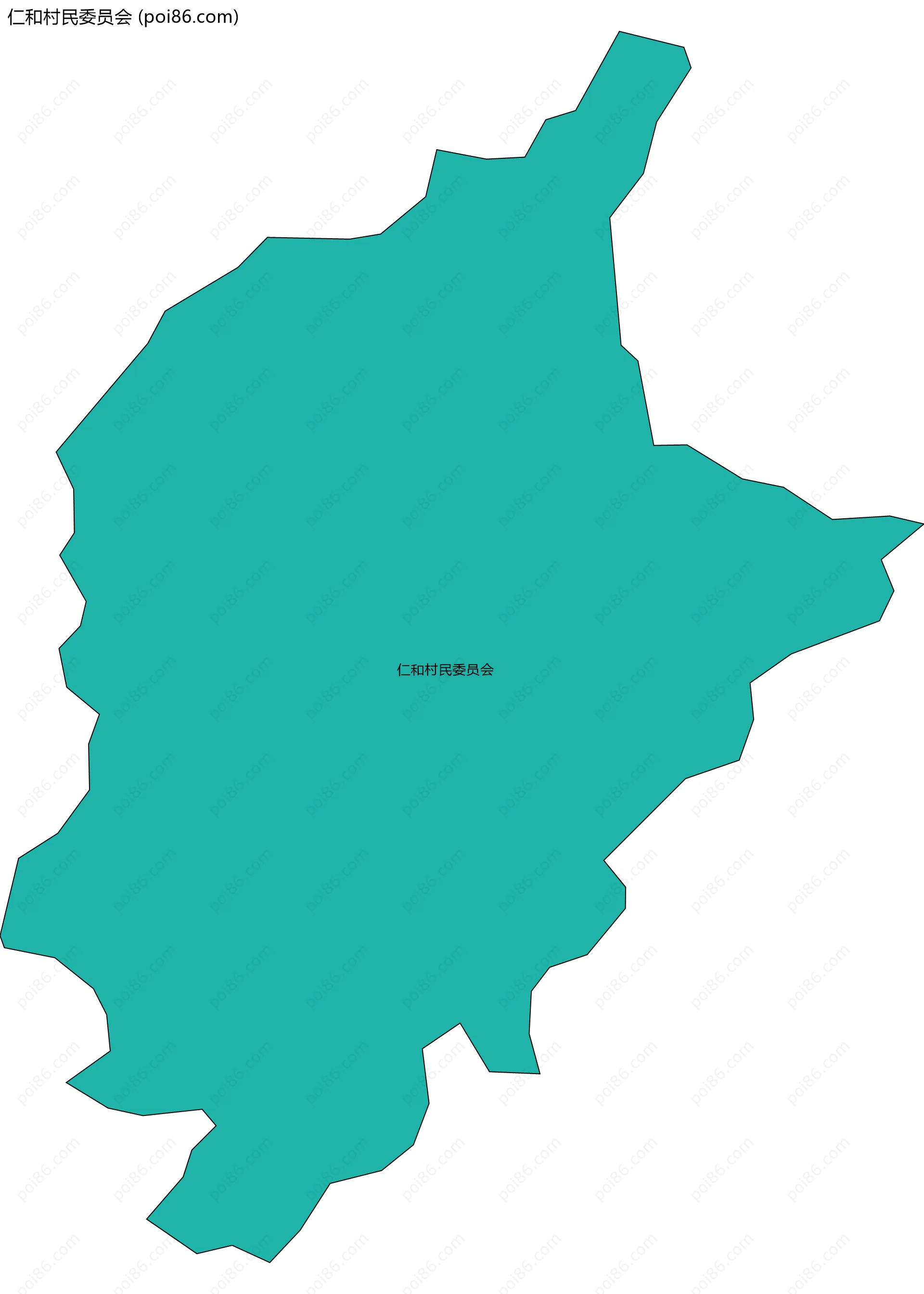 仁和村民委员会边界地图
