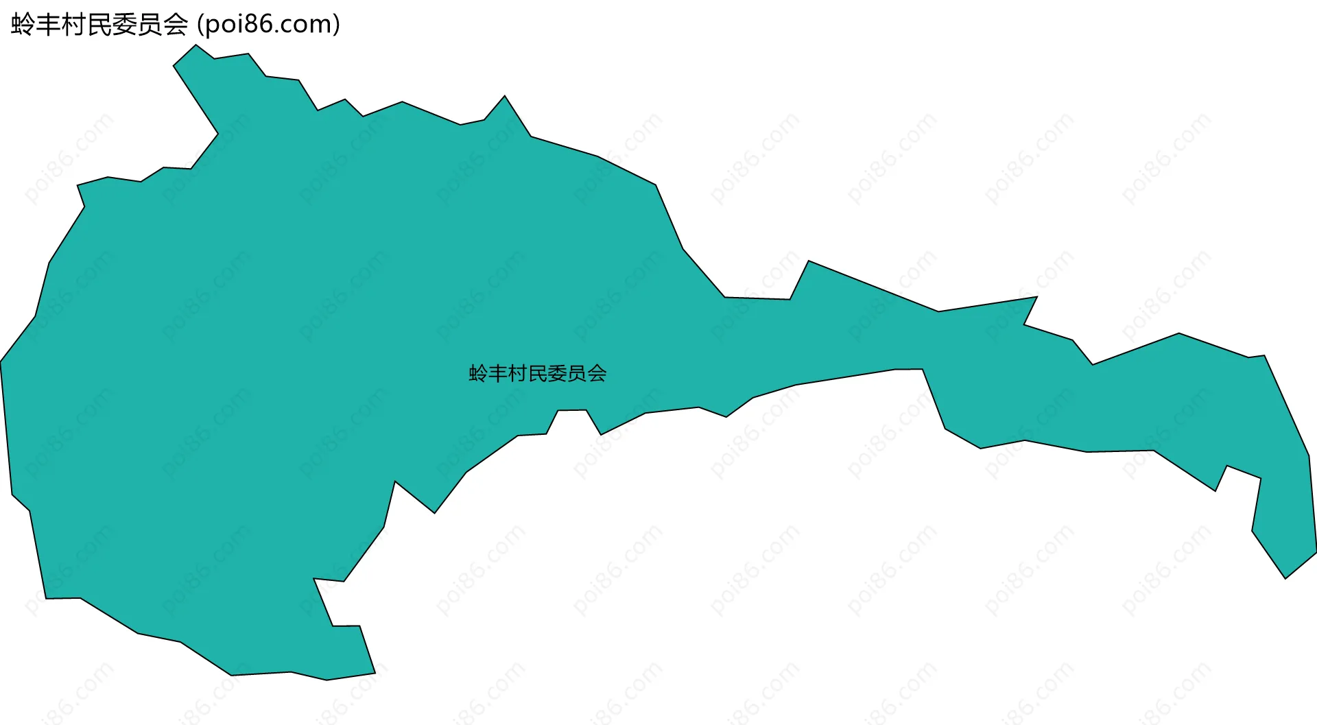 蛉丰村民委员会边界地图