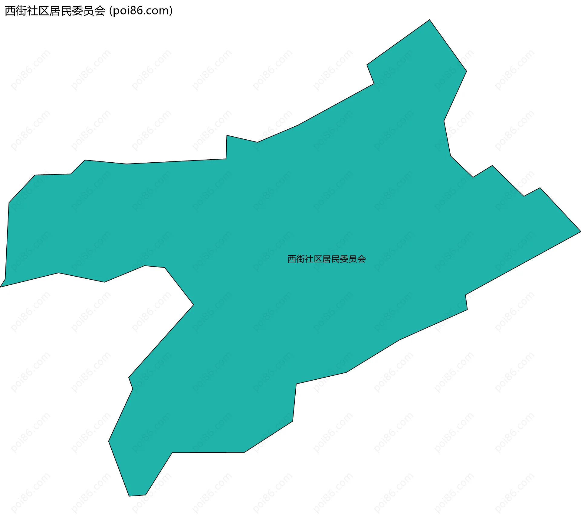 西街社区居民委员会边界地图