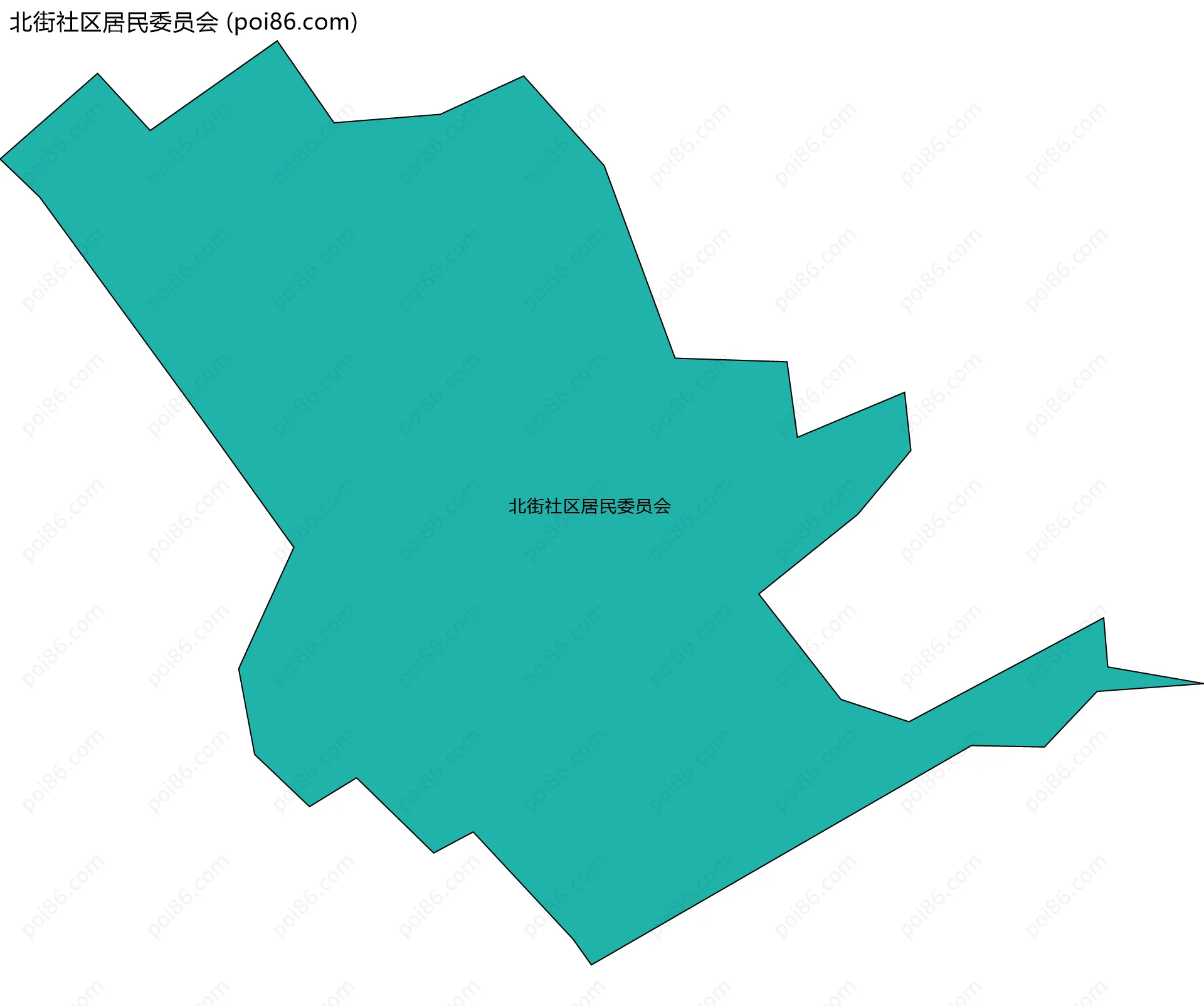 北街社区居民委员会边界地图