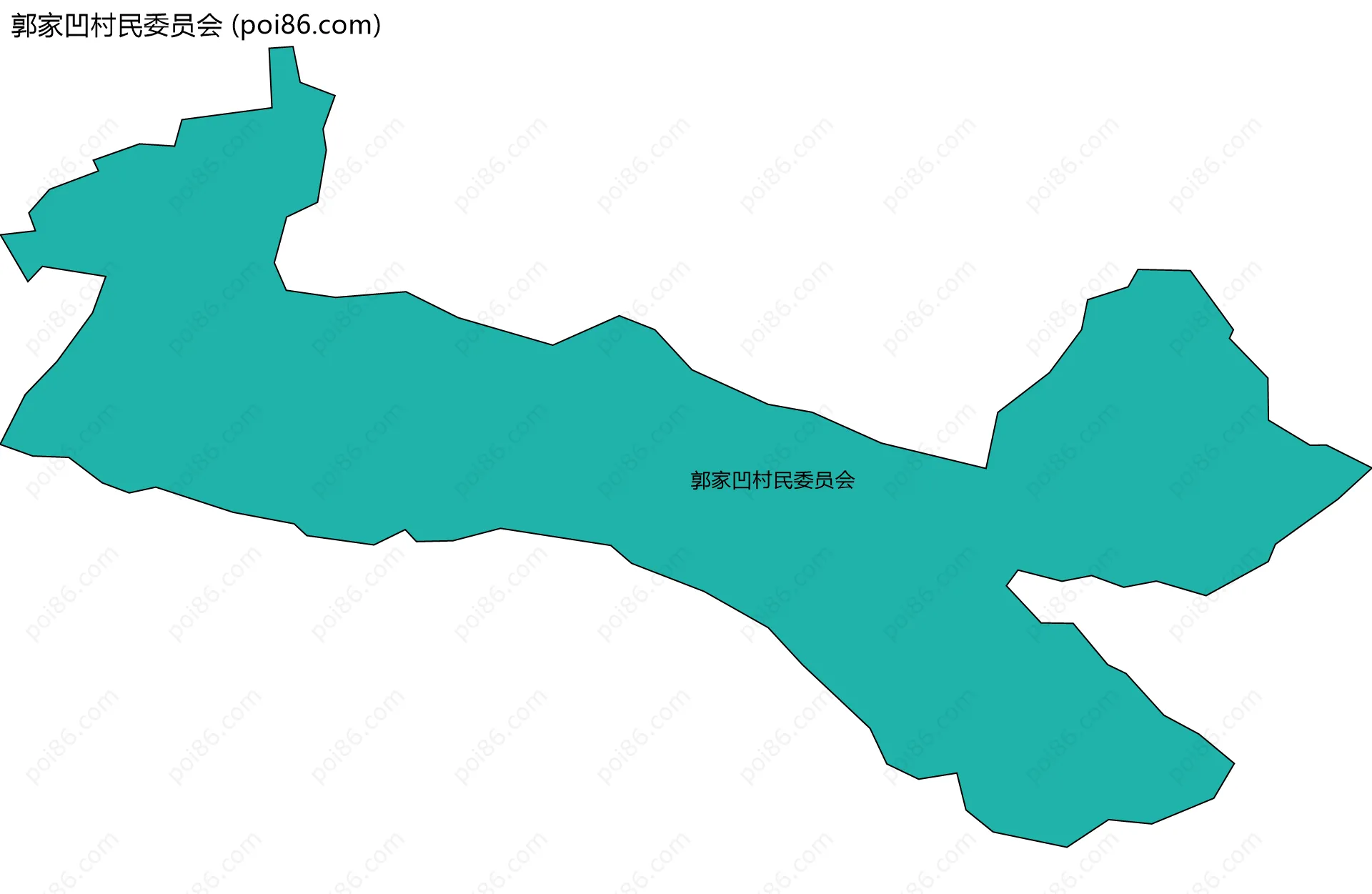 郭家凹村民委员会边界地图