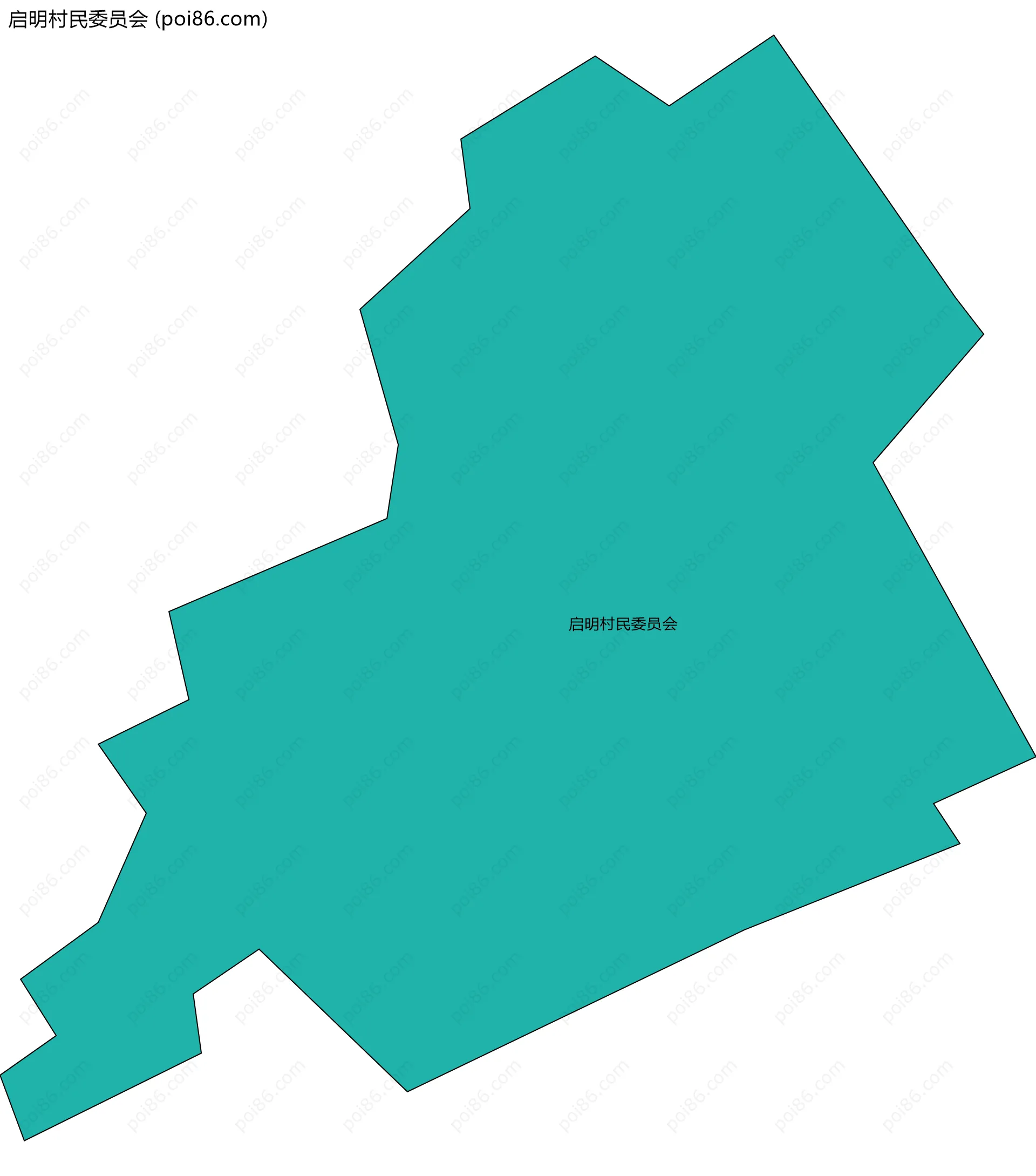 启明村民委员会边界地图