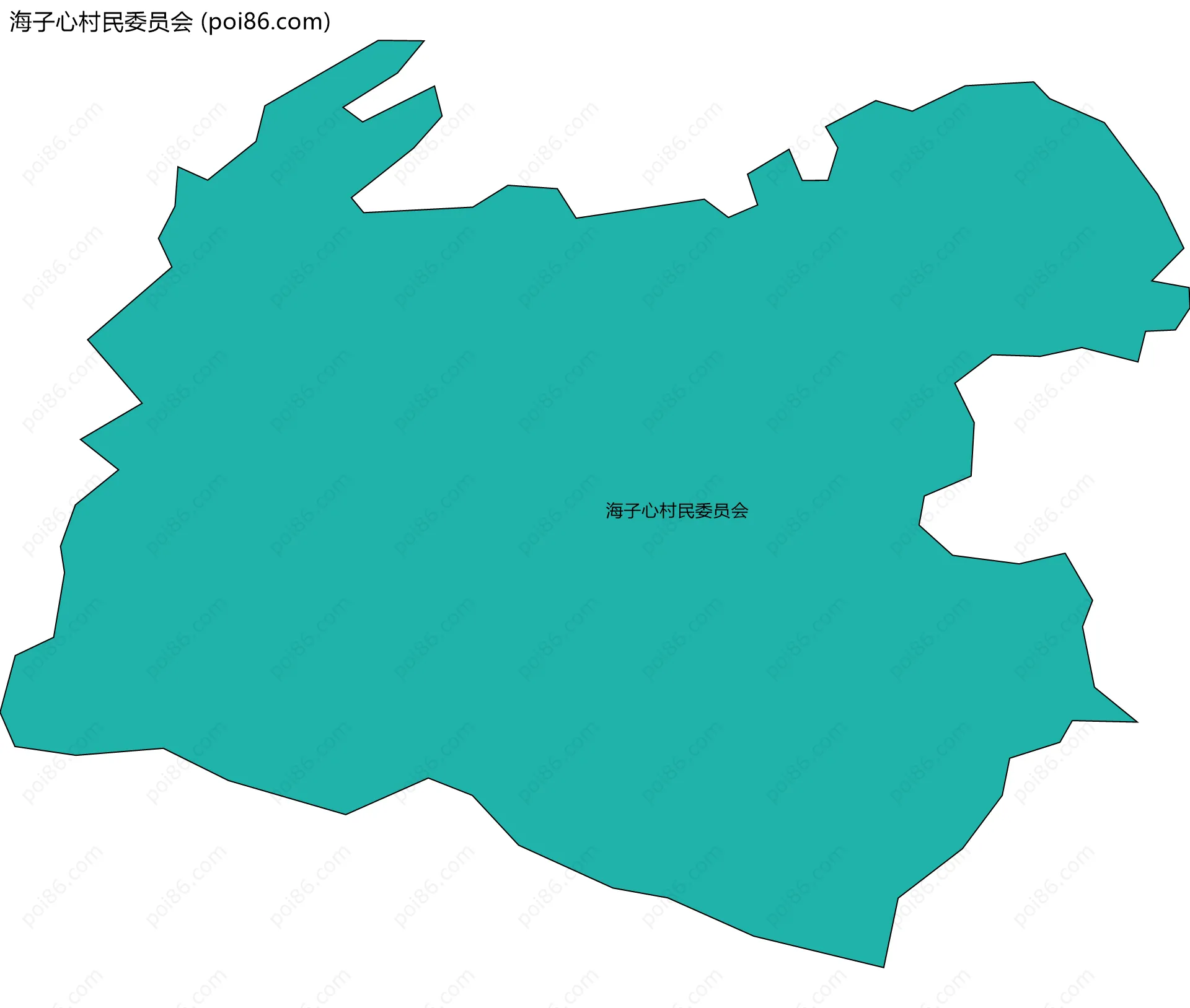 海子心村民委员会边界地图