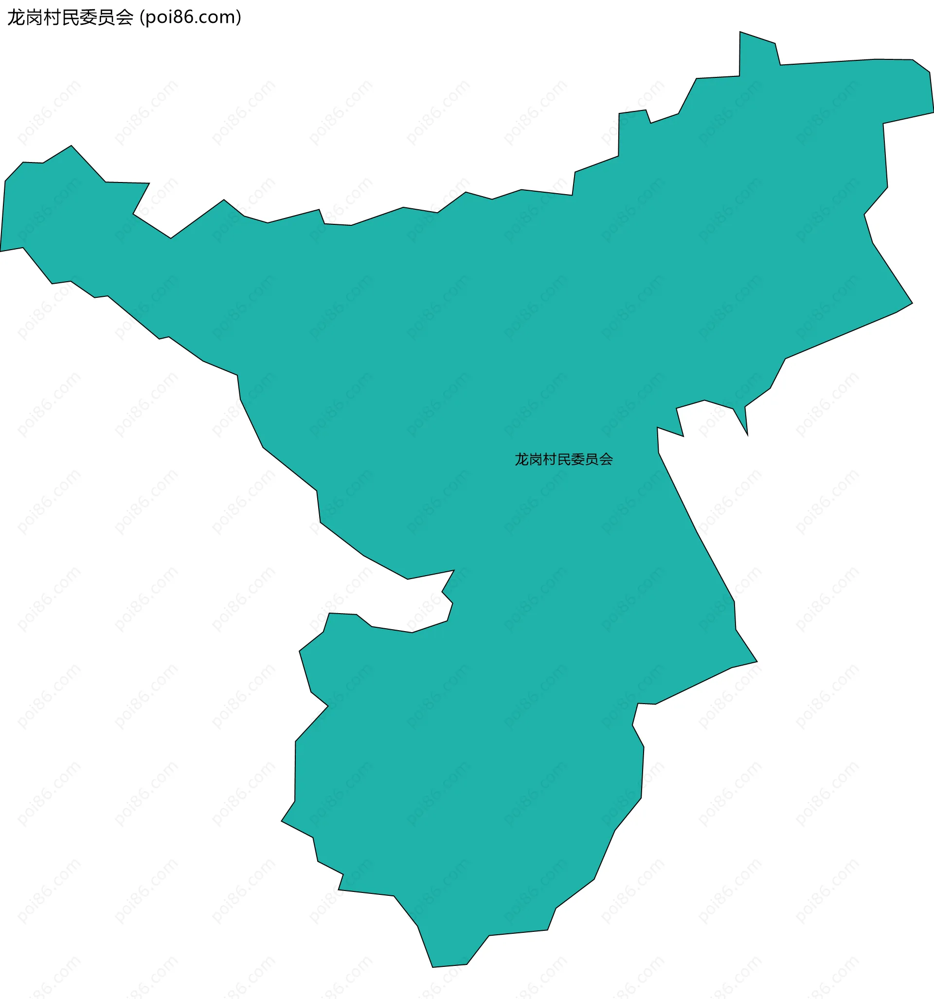 龙岗村民委员会边界地图