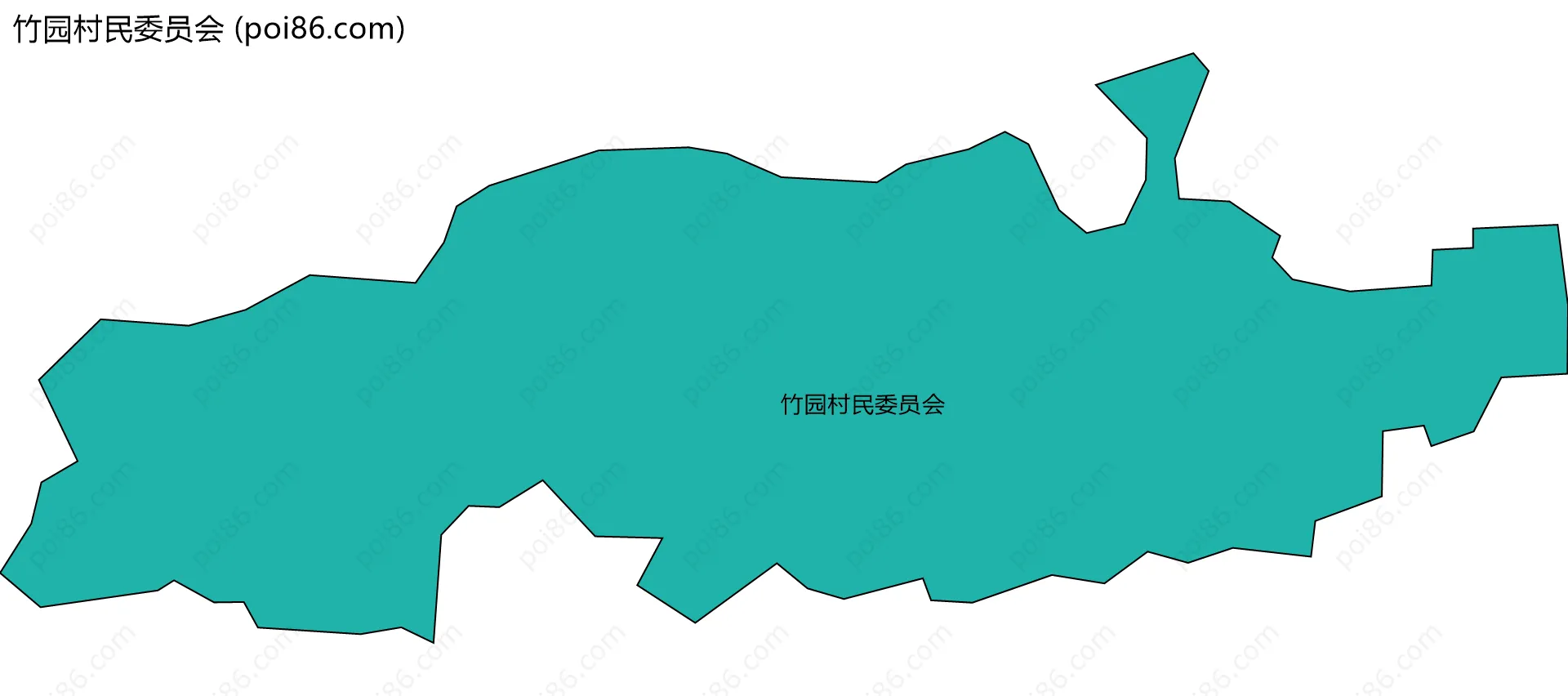 竹园村民委员会边界地图