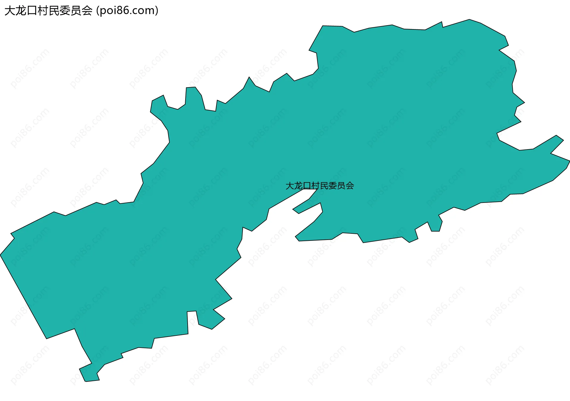 大龙口村民委员会边界地图
