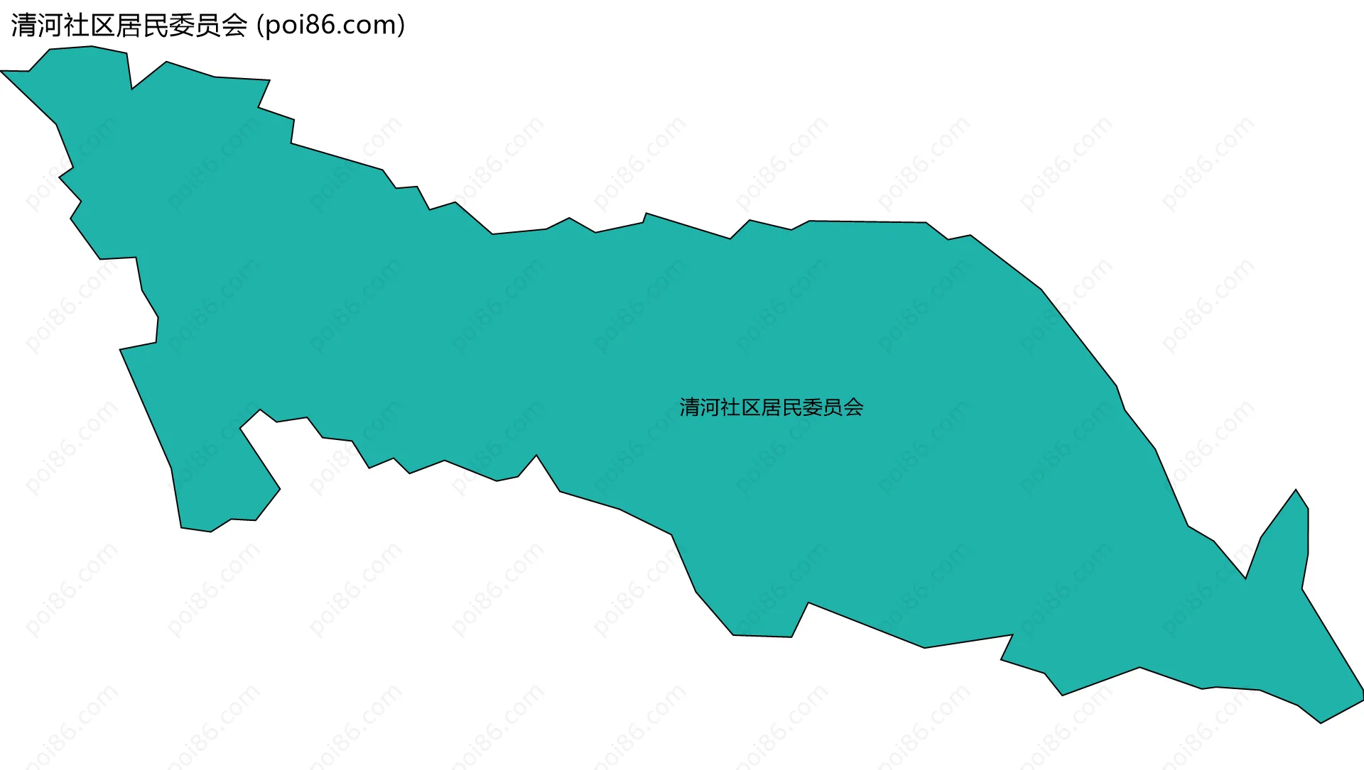 清河社区居民委员会边界地图