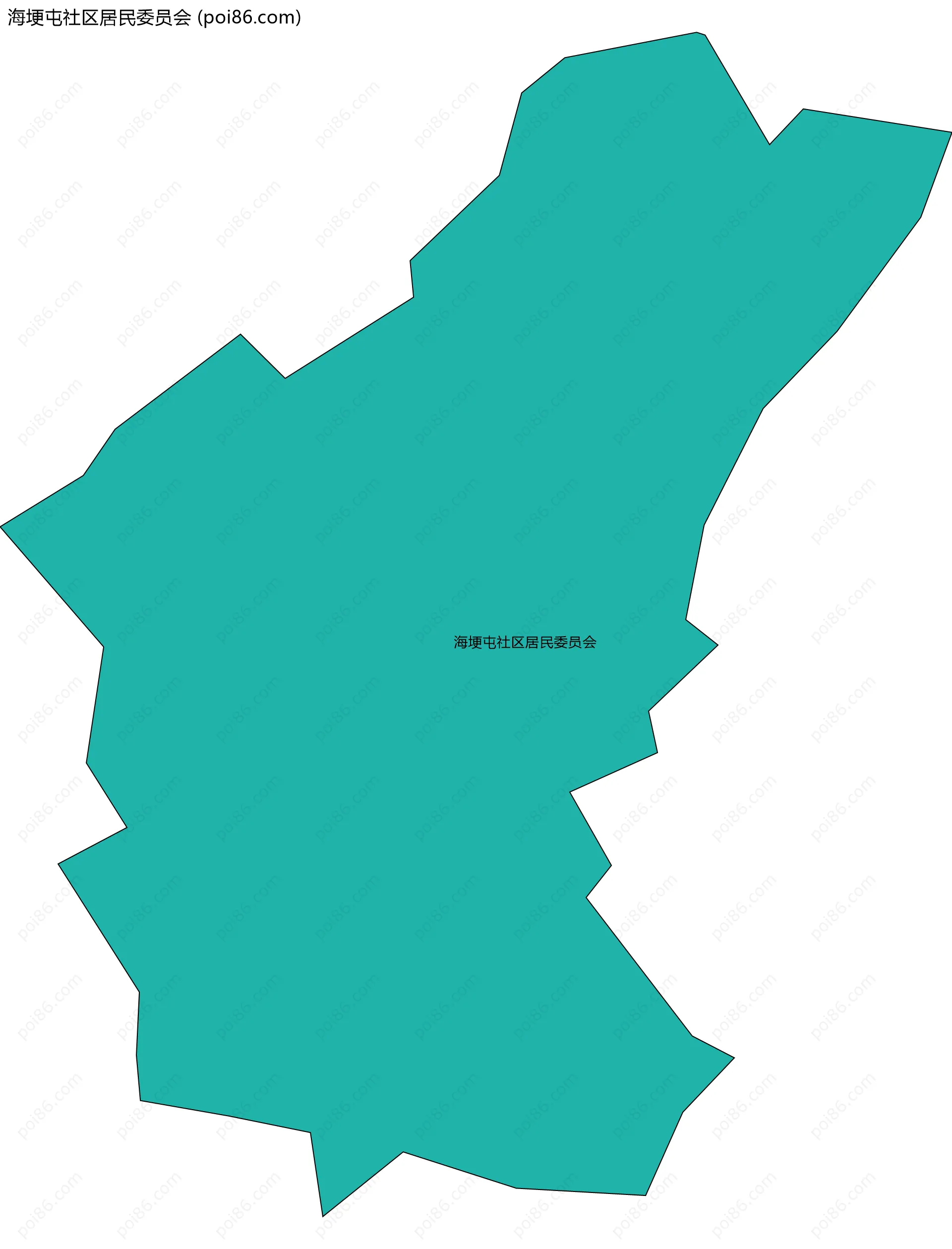 海埂屯社区居民委员会边界地图