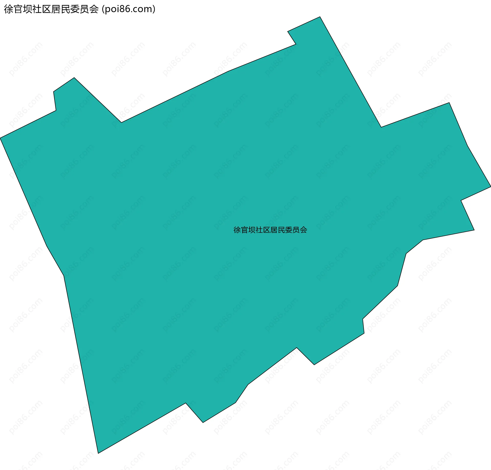 徐官坝社区居民委员会边界地图