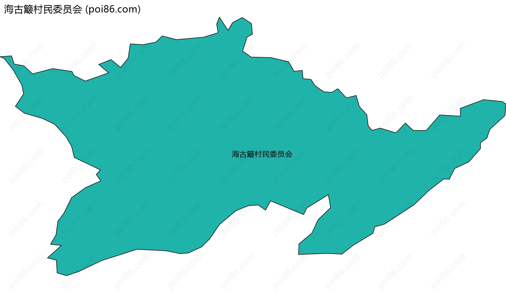 海古簸村民委员会边界地图