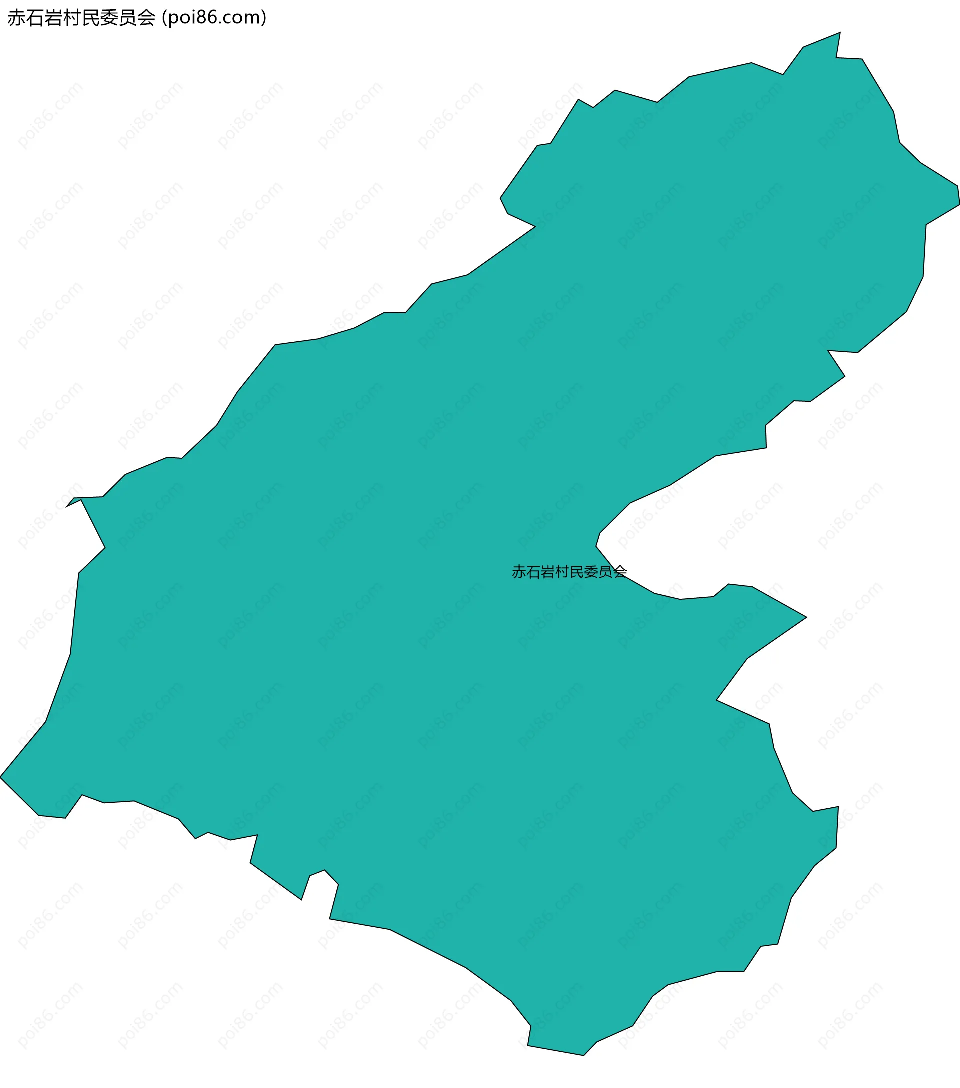 赤石岩村民委员会边界地图