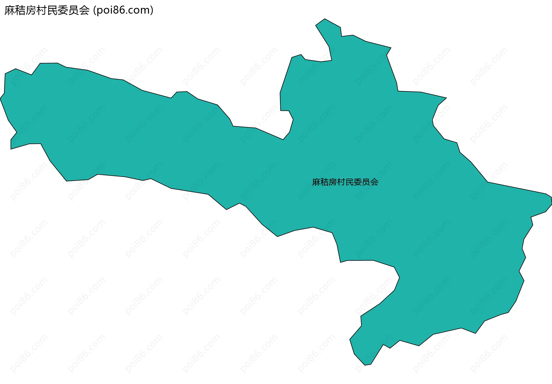 麻秸房村民委员会边界地图