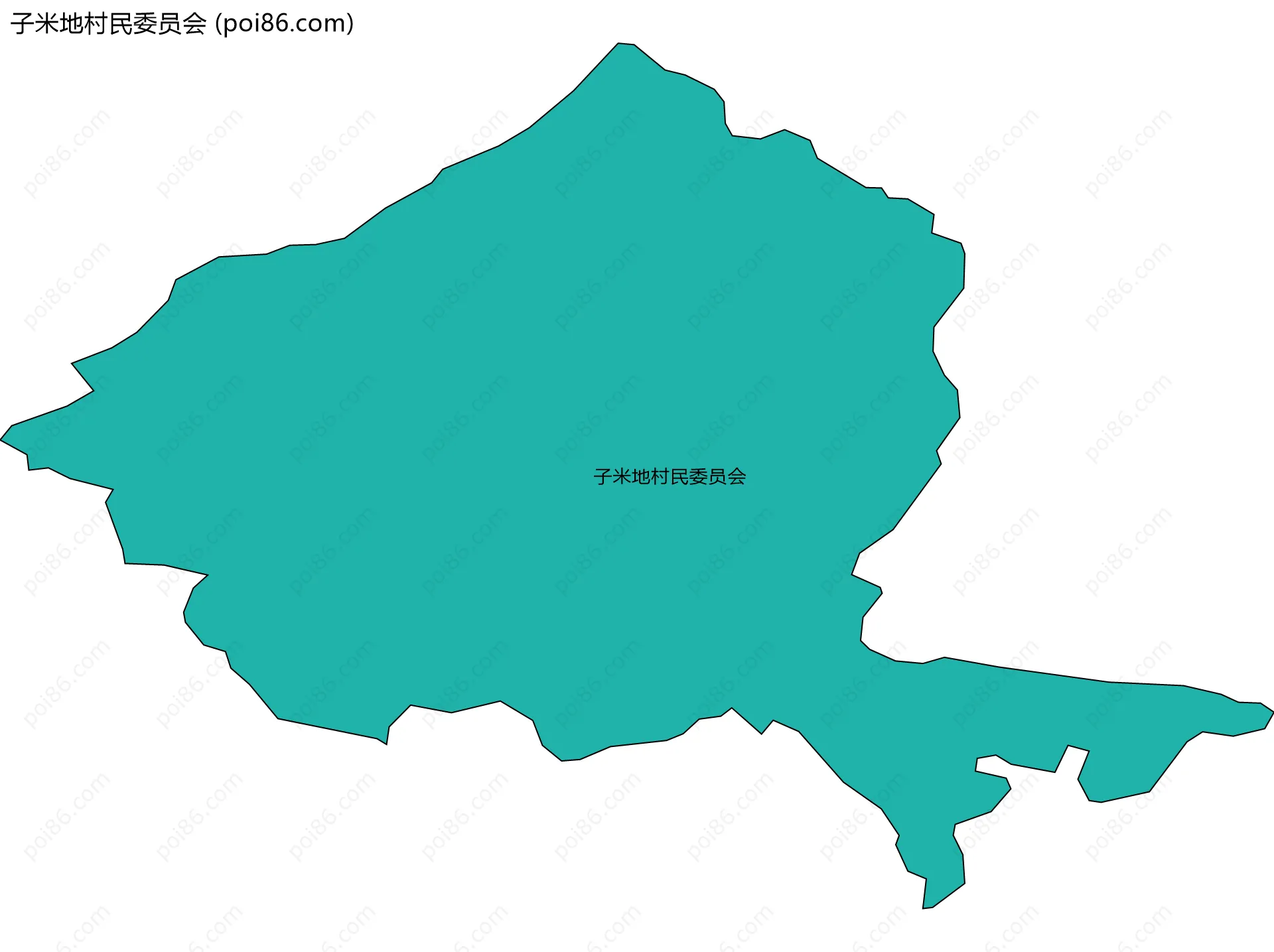 子米地村民委员会边界地图