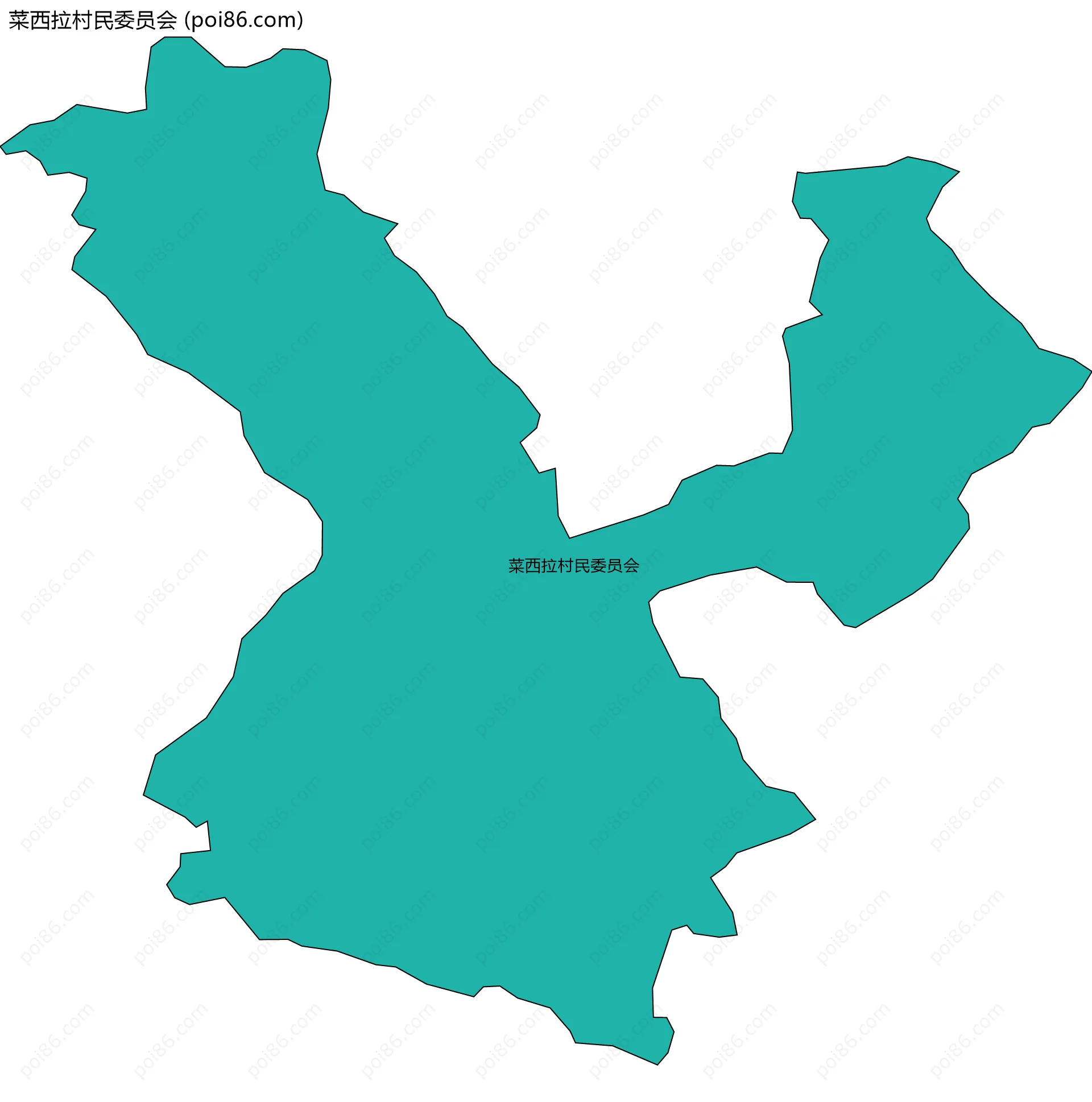 菜西拉村民委员会边界地图