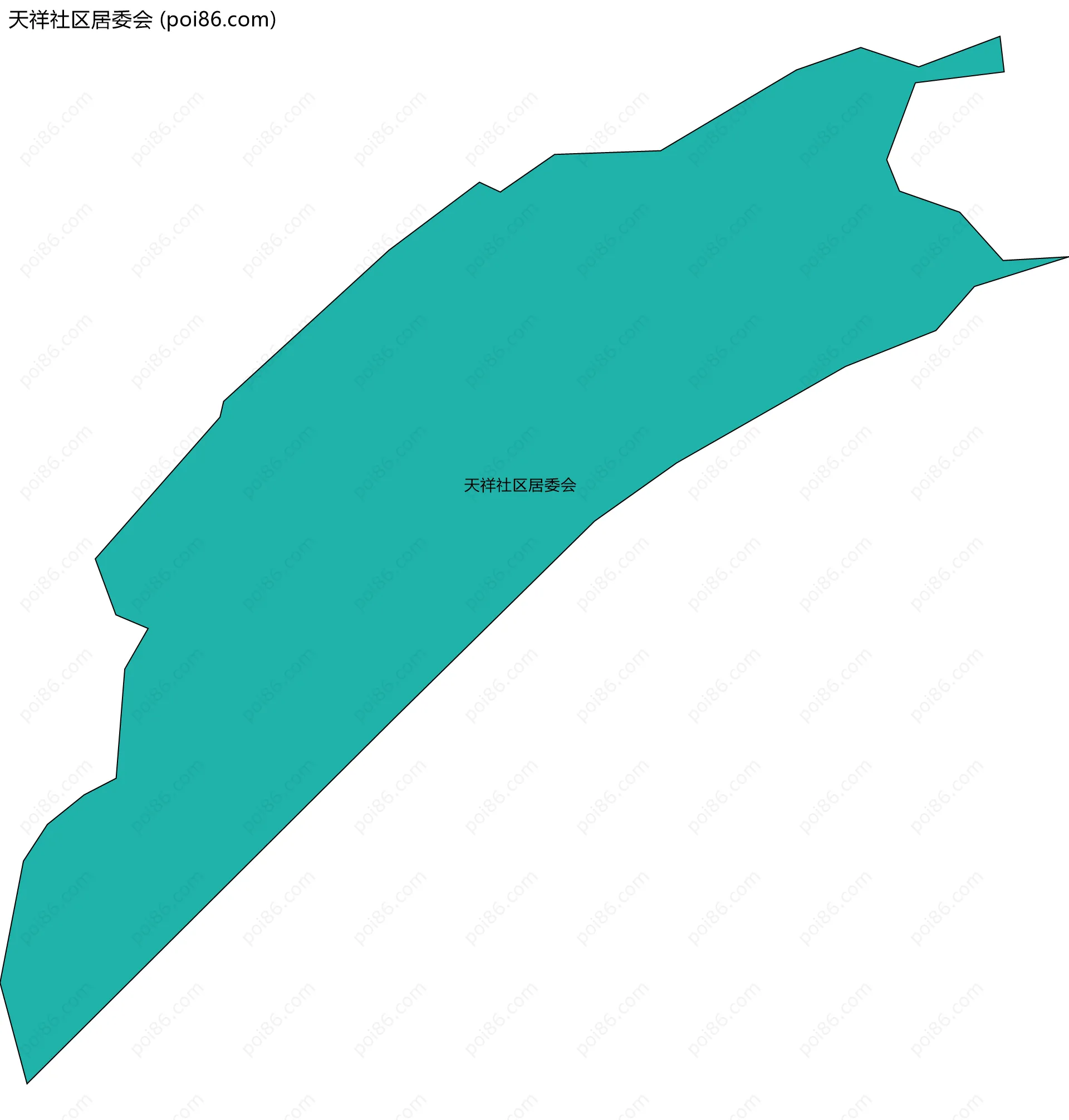 天祥社区居委会边界地图