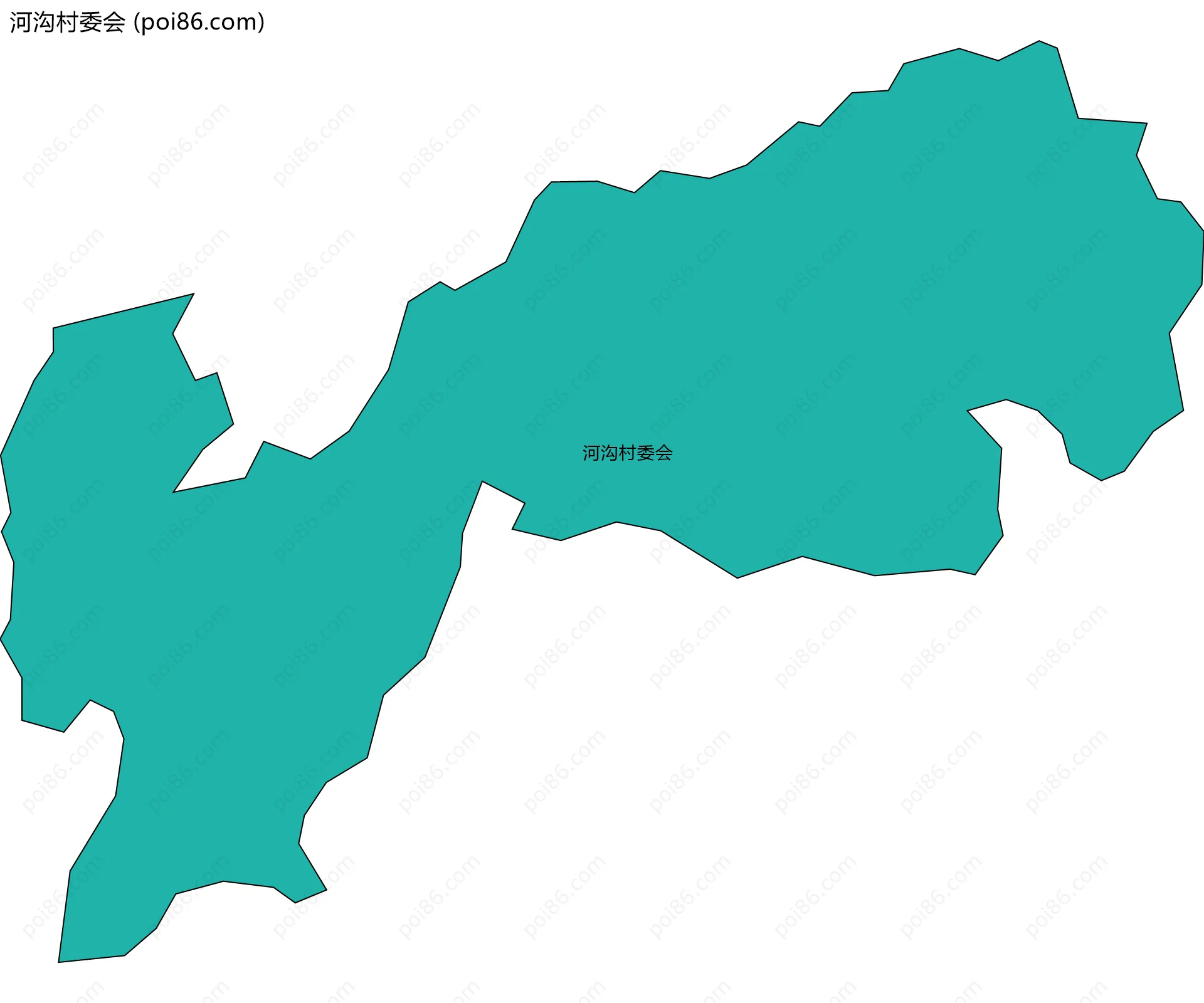 河沟村委会边界地图