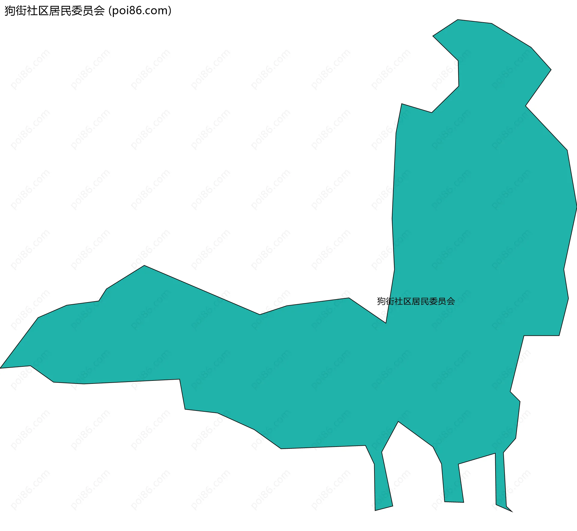 狗街社区居民委员会边界地图