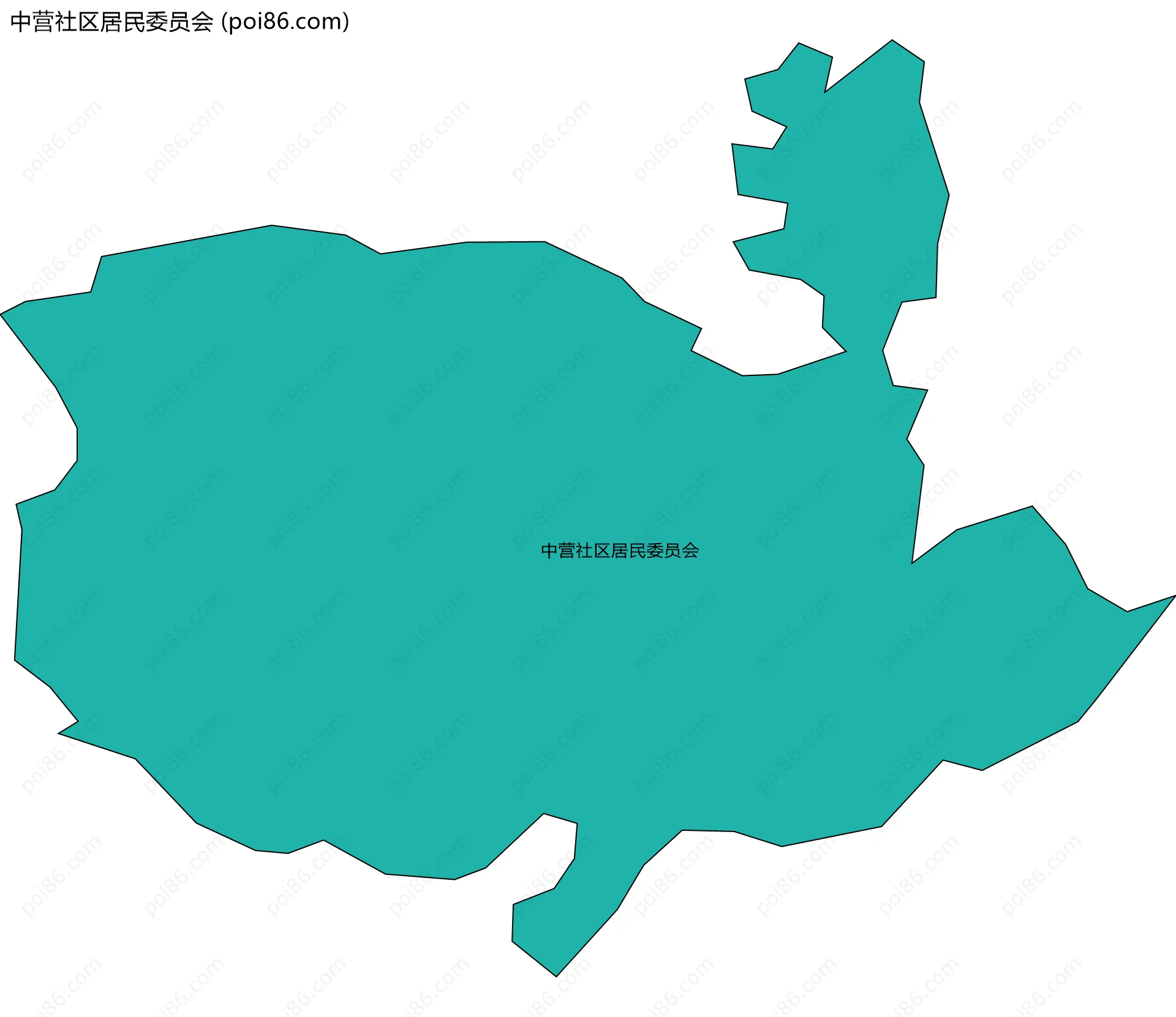 中营社区居民委员会边界地图