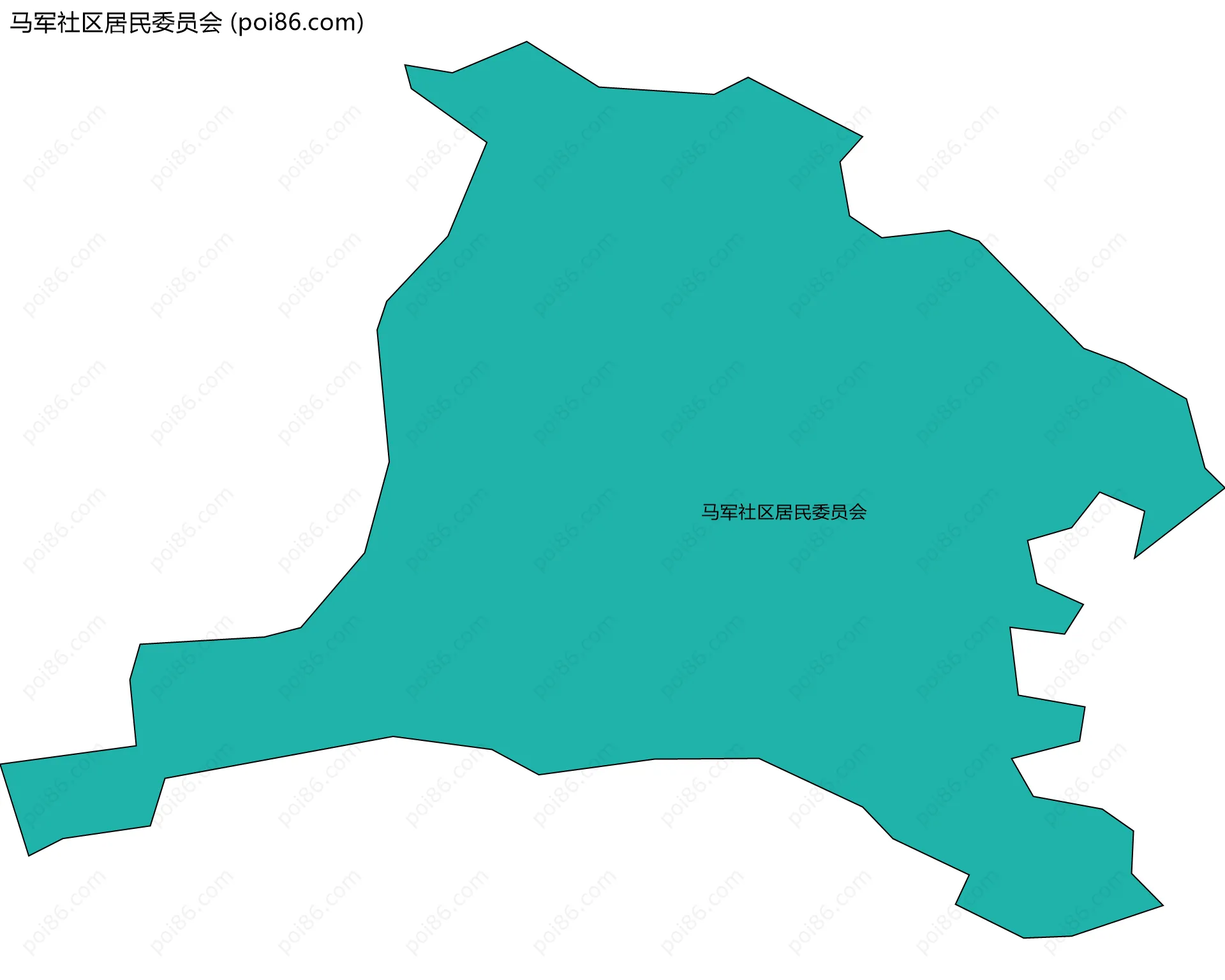 马军社区居民委员会边界地图