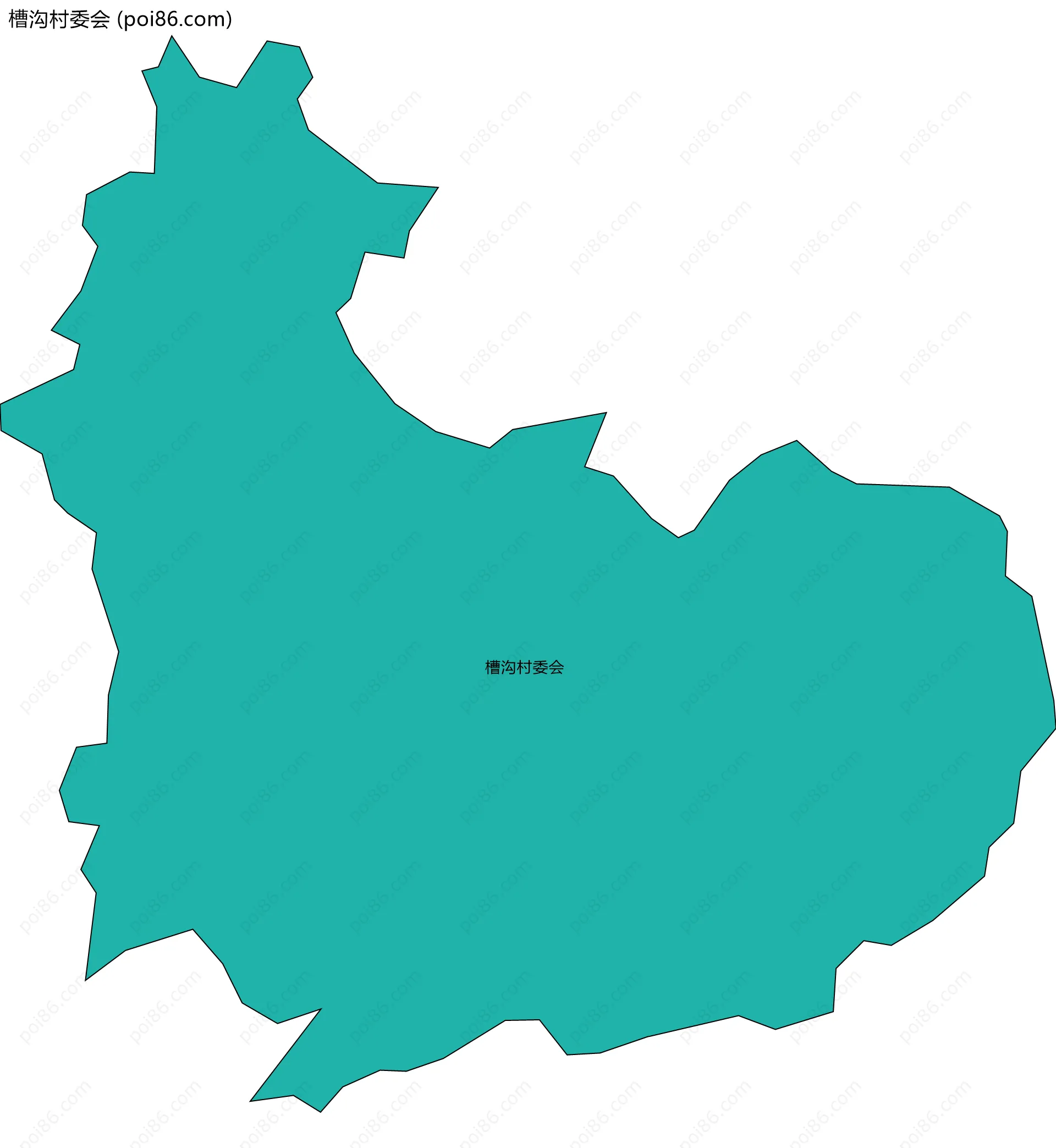 槽沟村委会边界地图