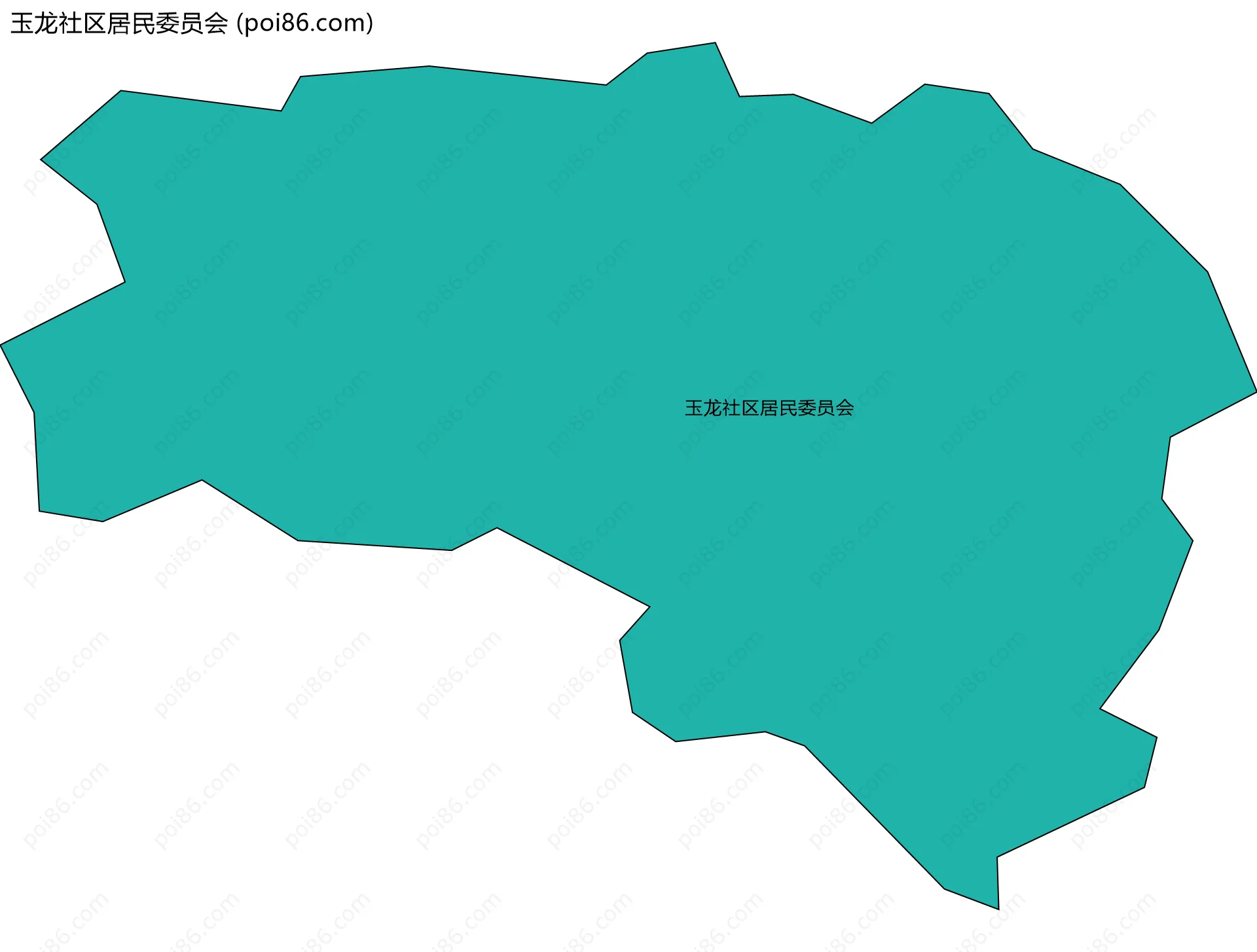 玉龙社区居民委员会边界地图