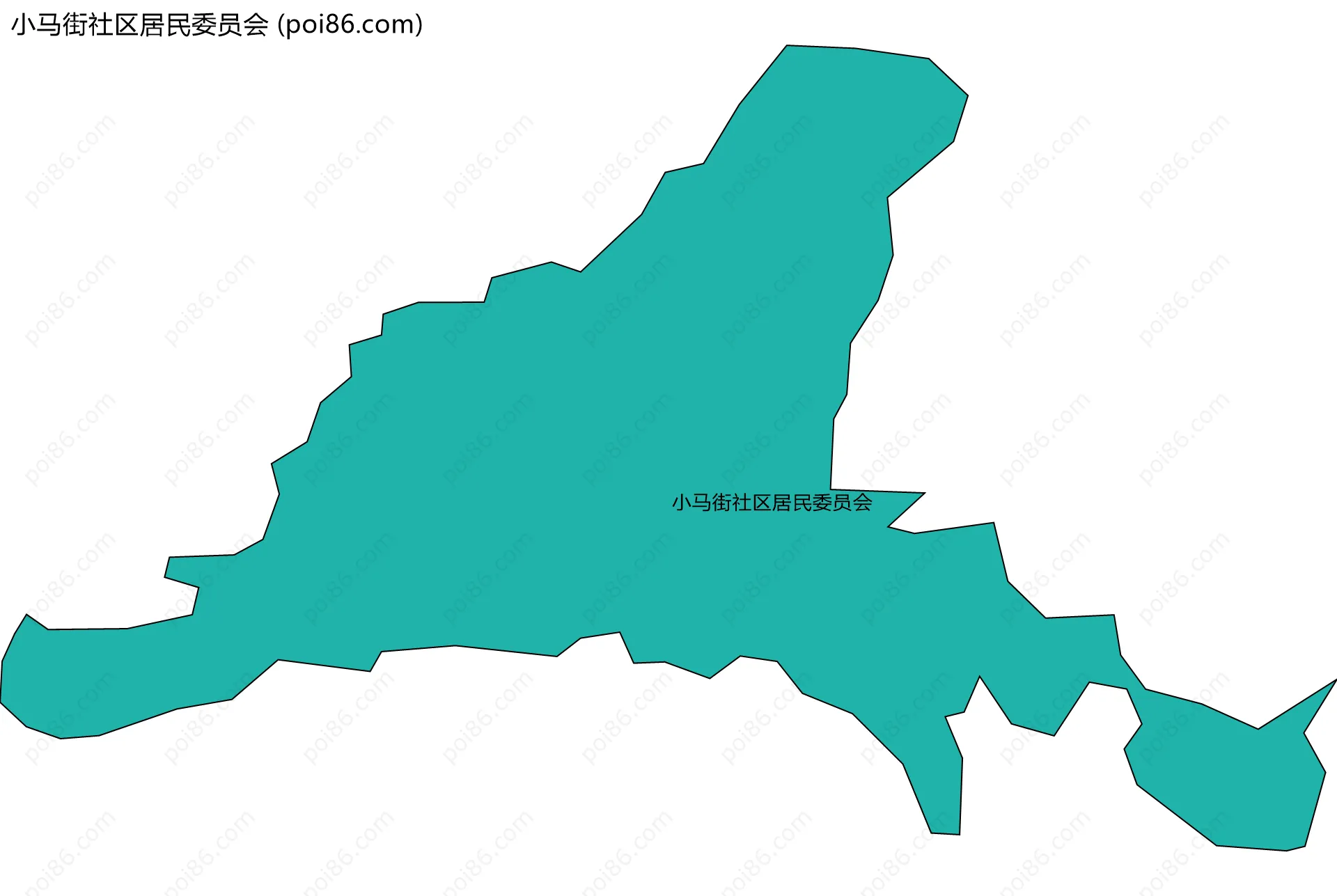 小马街社区居民委员会边界地图