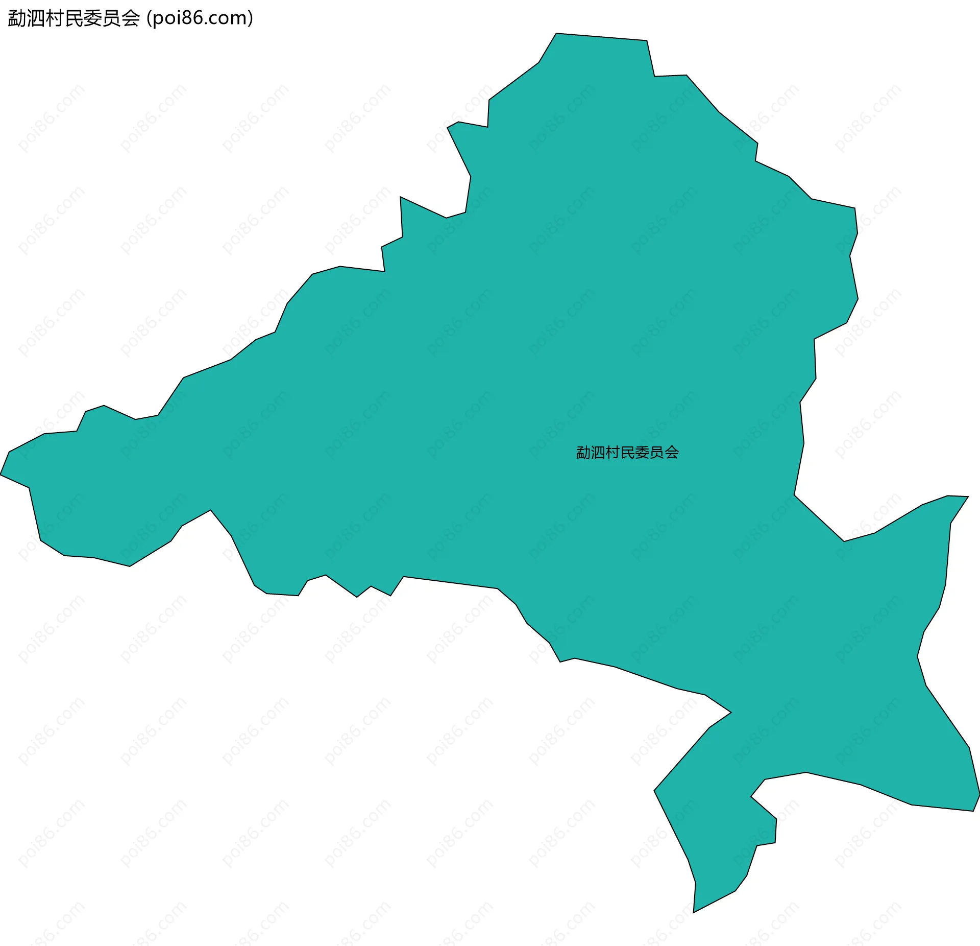 勐泗村民委员会边界地图