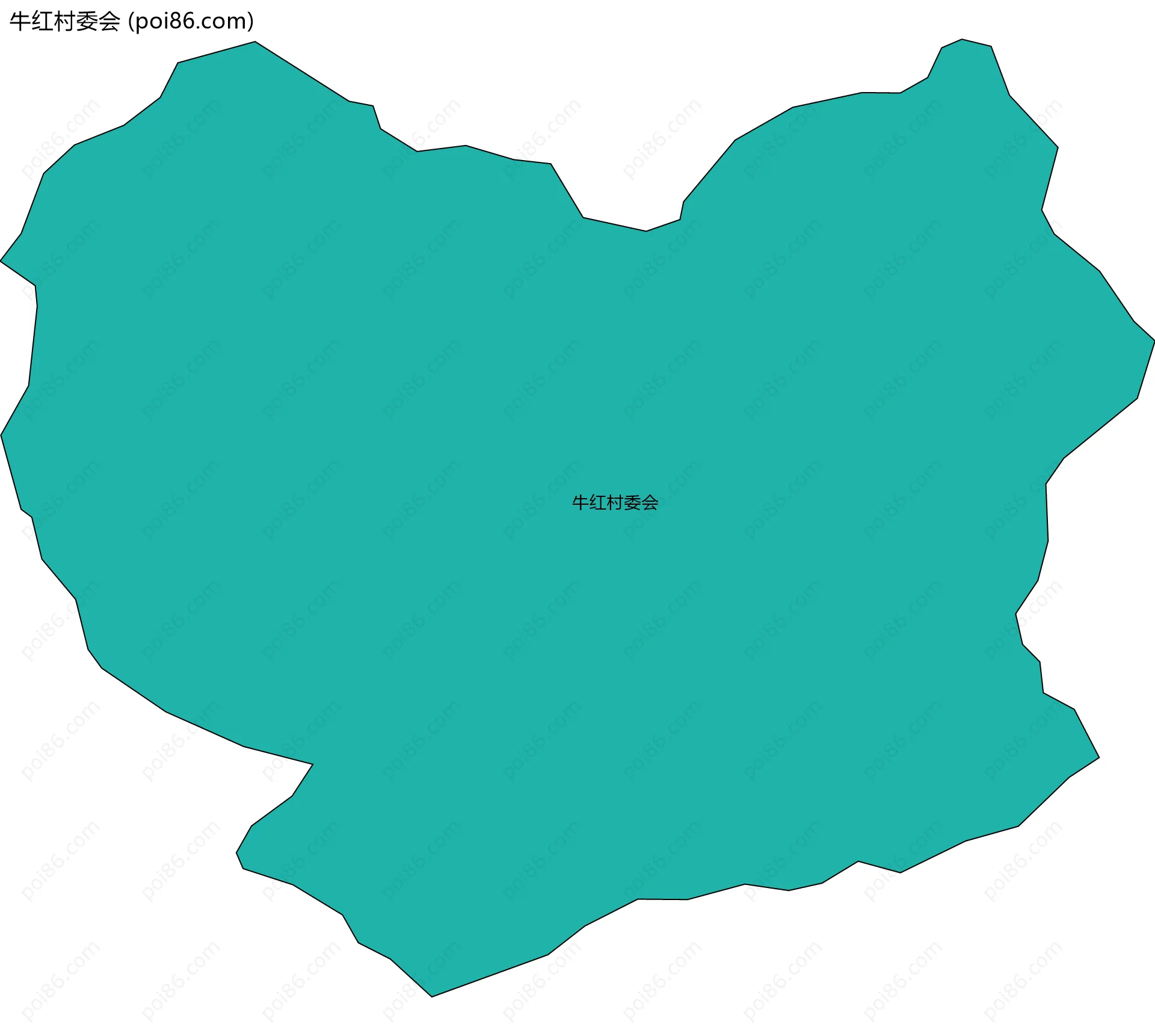 牛红村委会边界地图