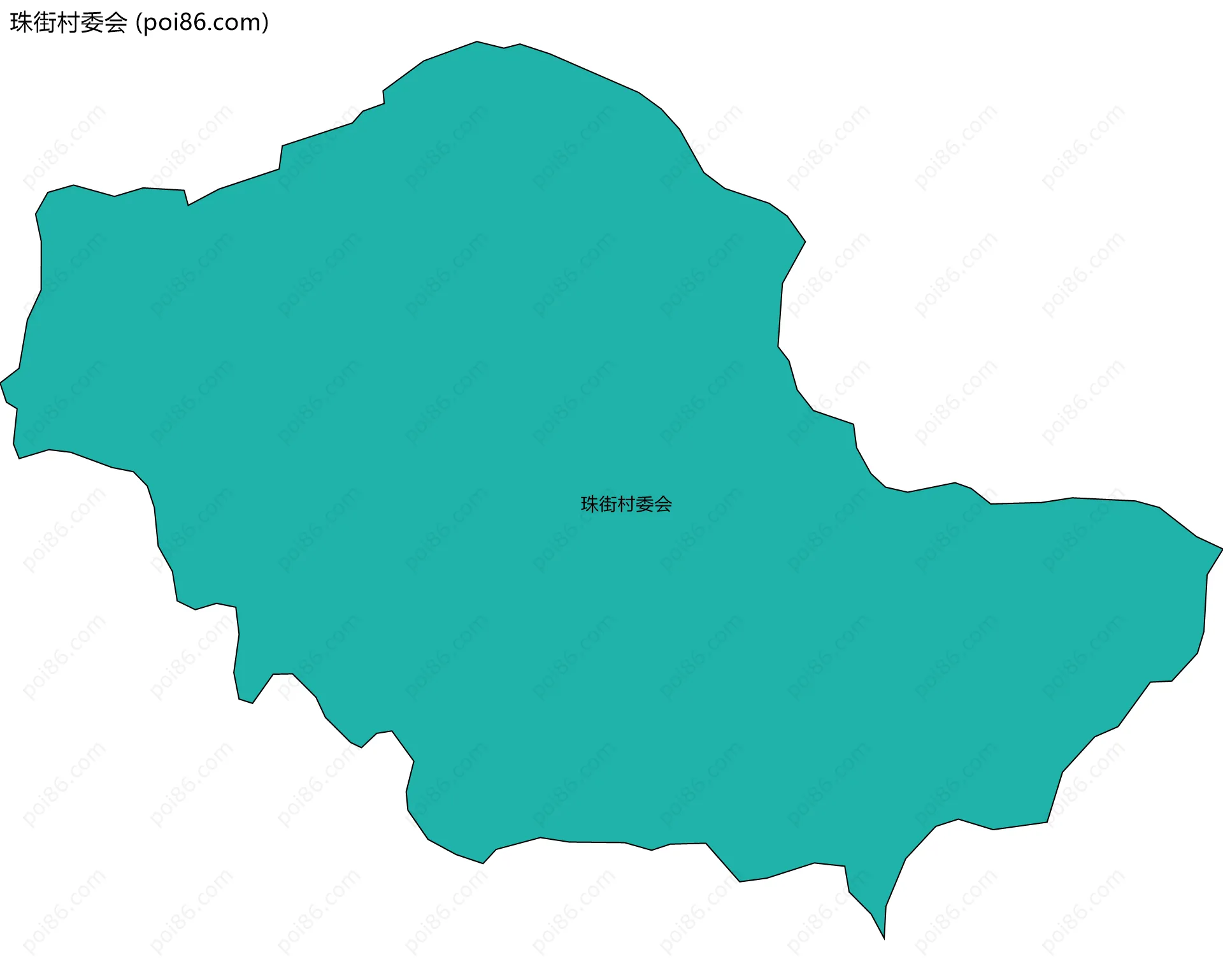 珠街村委会边界地图