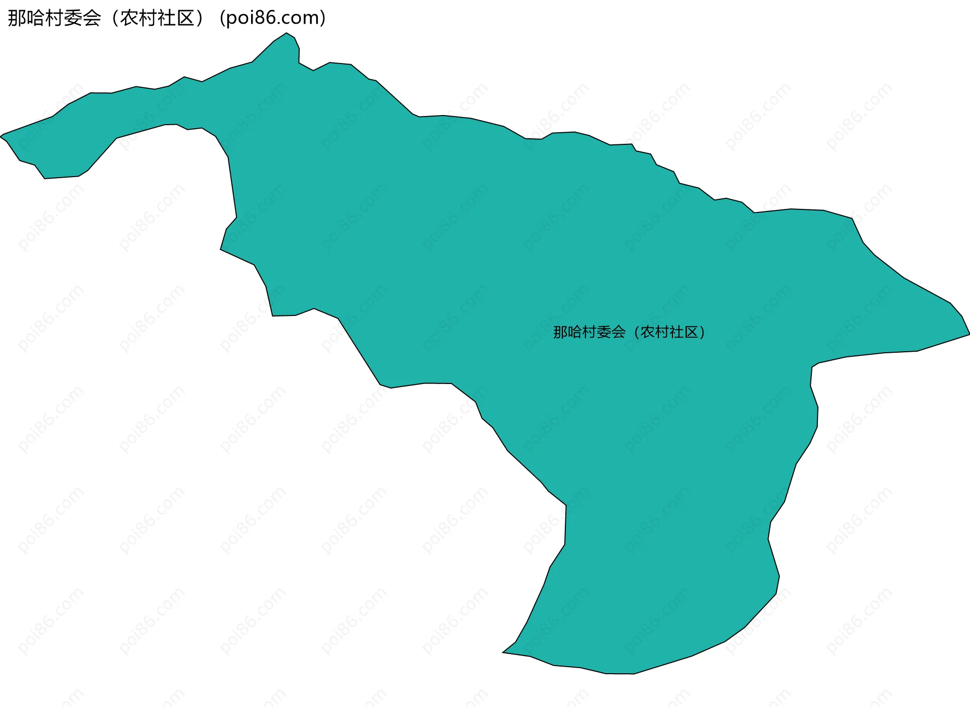 那哈村委会（农村社区）边界地图