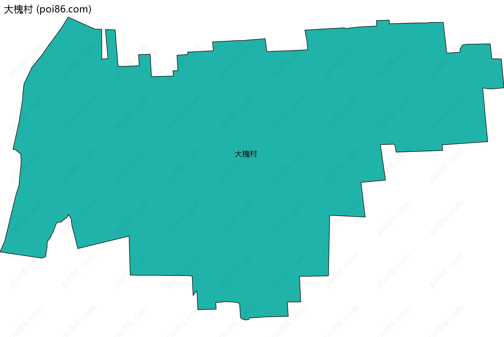 大槐村边界地图