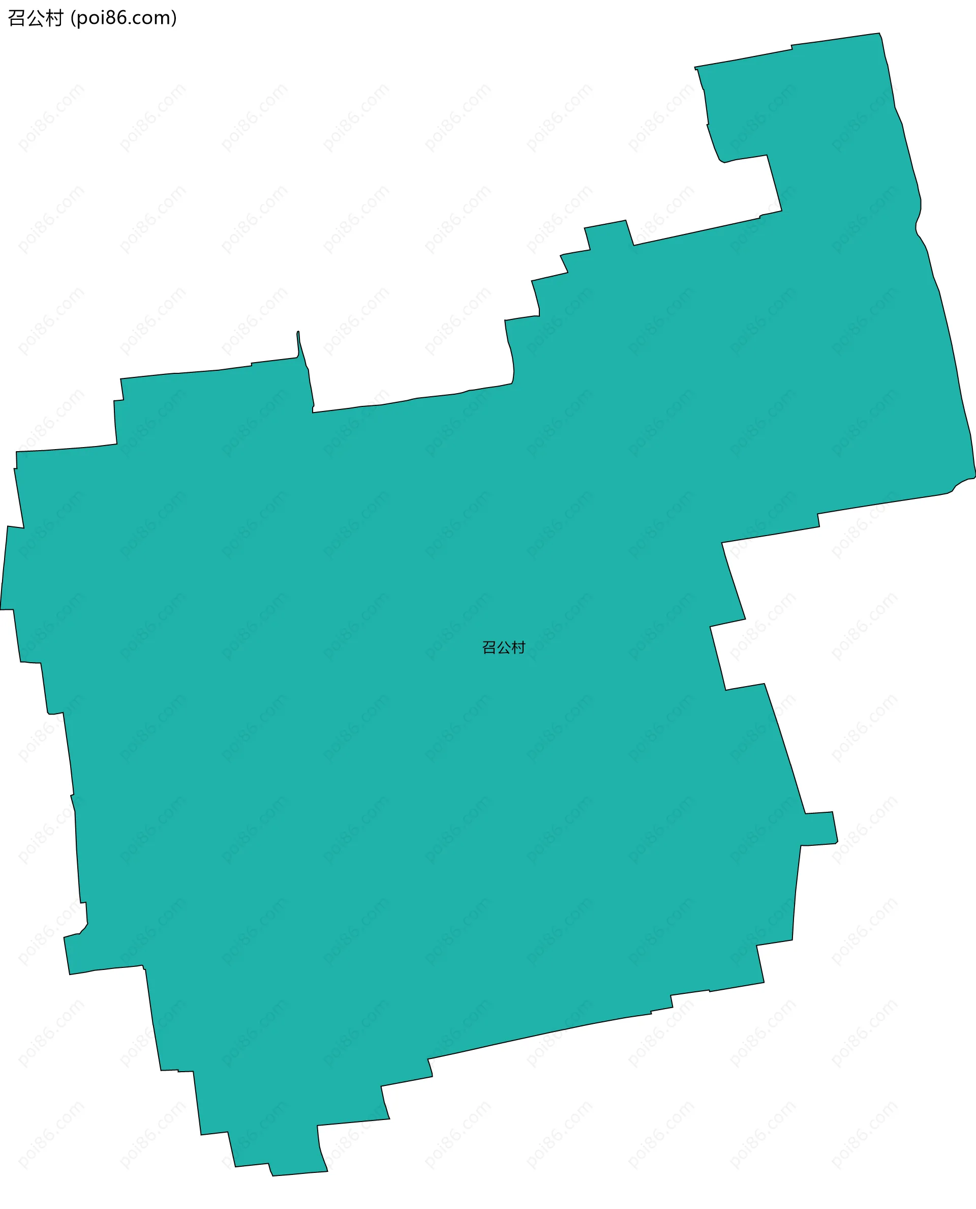 召公村边界地图