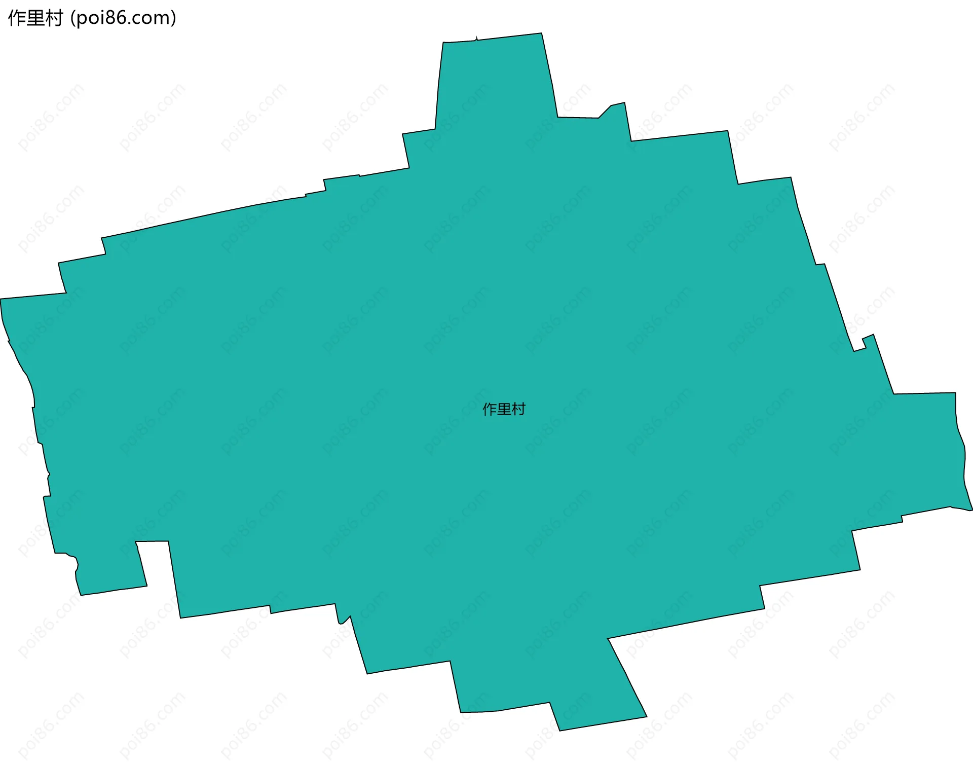 作里村边界地图
