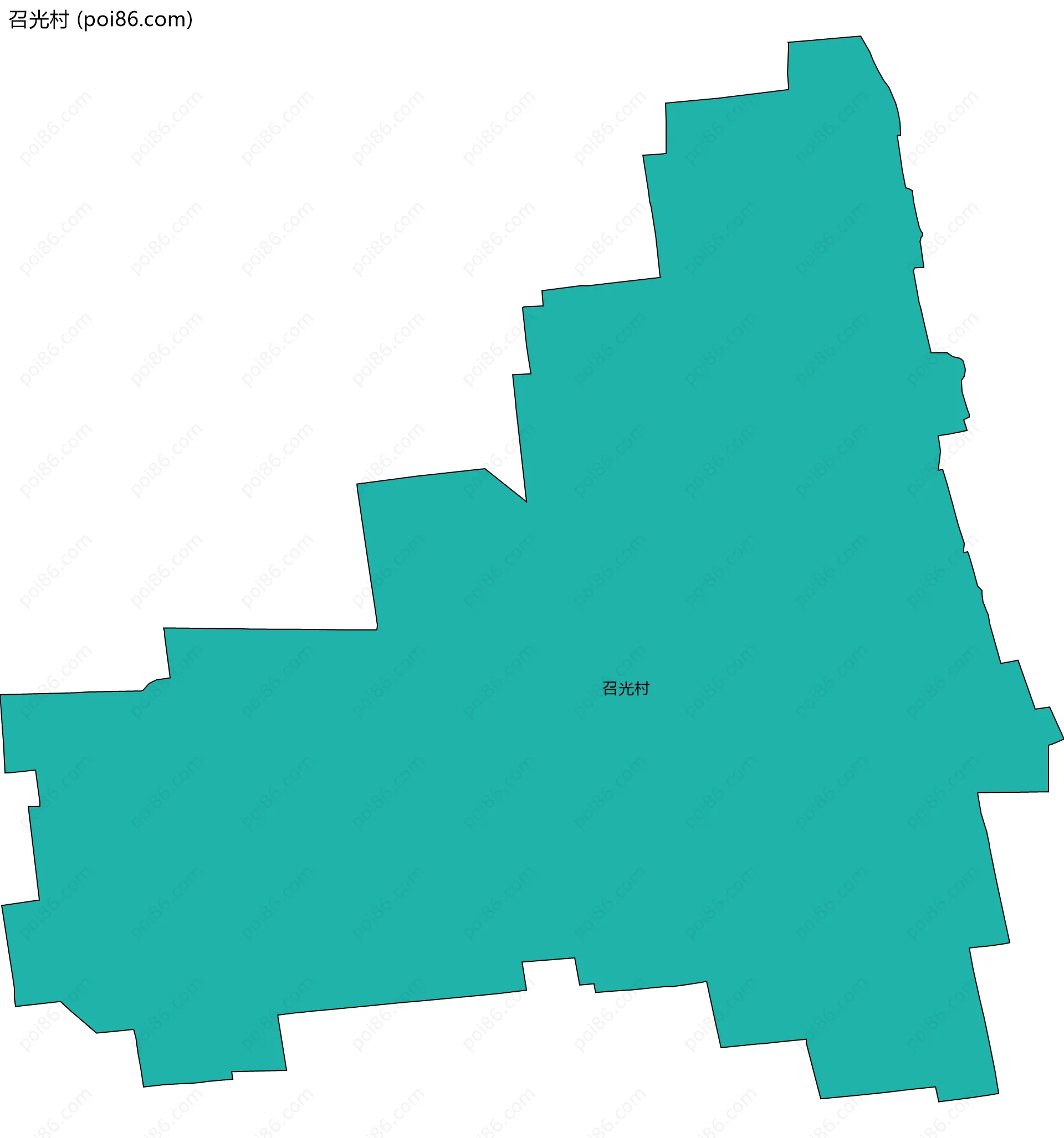 召光村边界地图