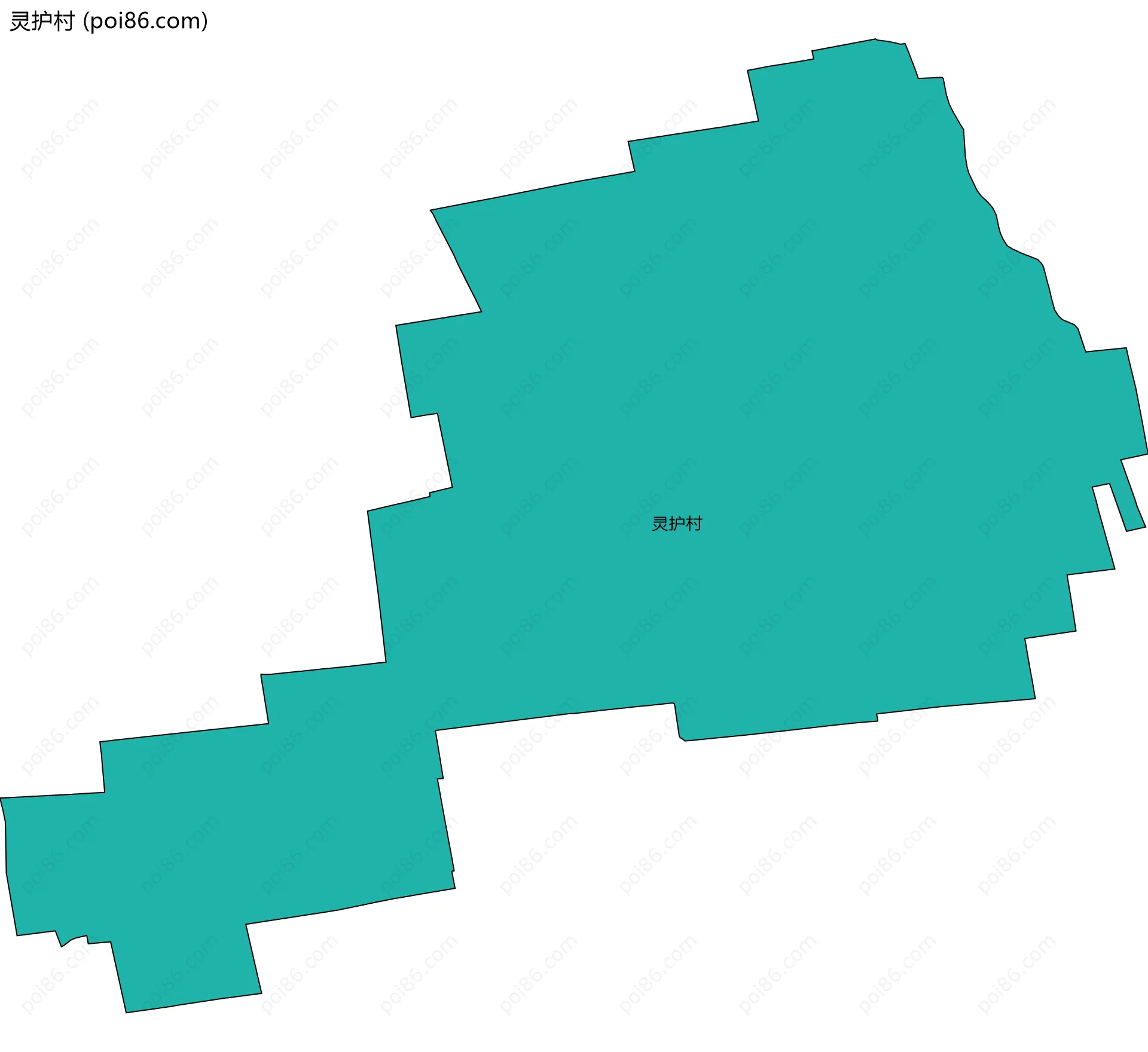 灵护村边界地图