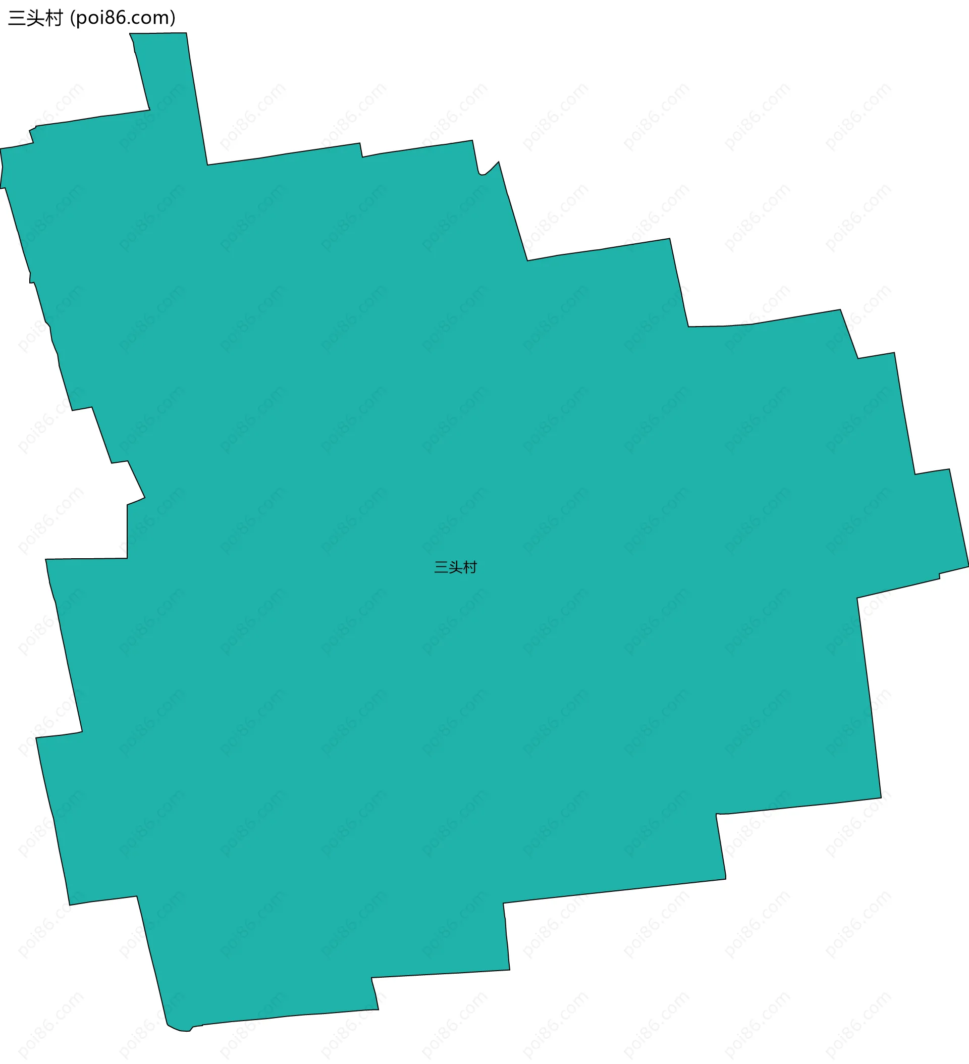 三头村边界地图