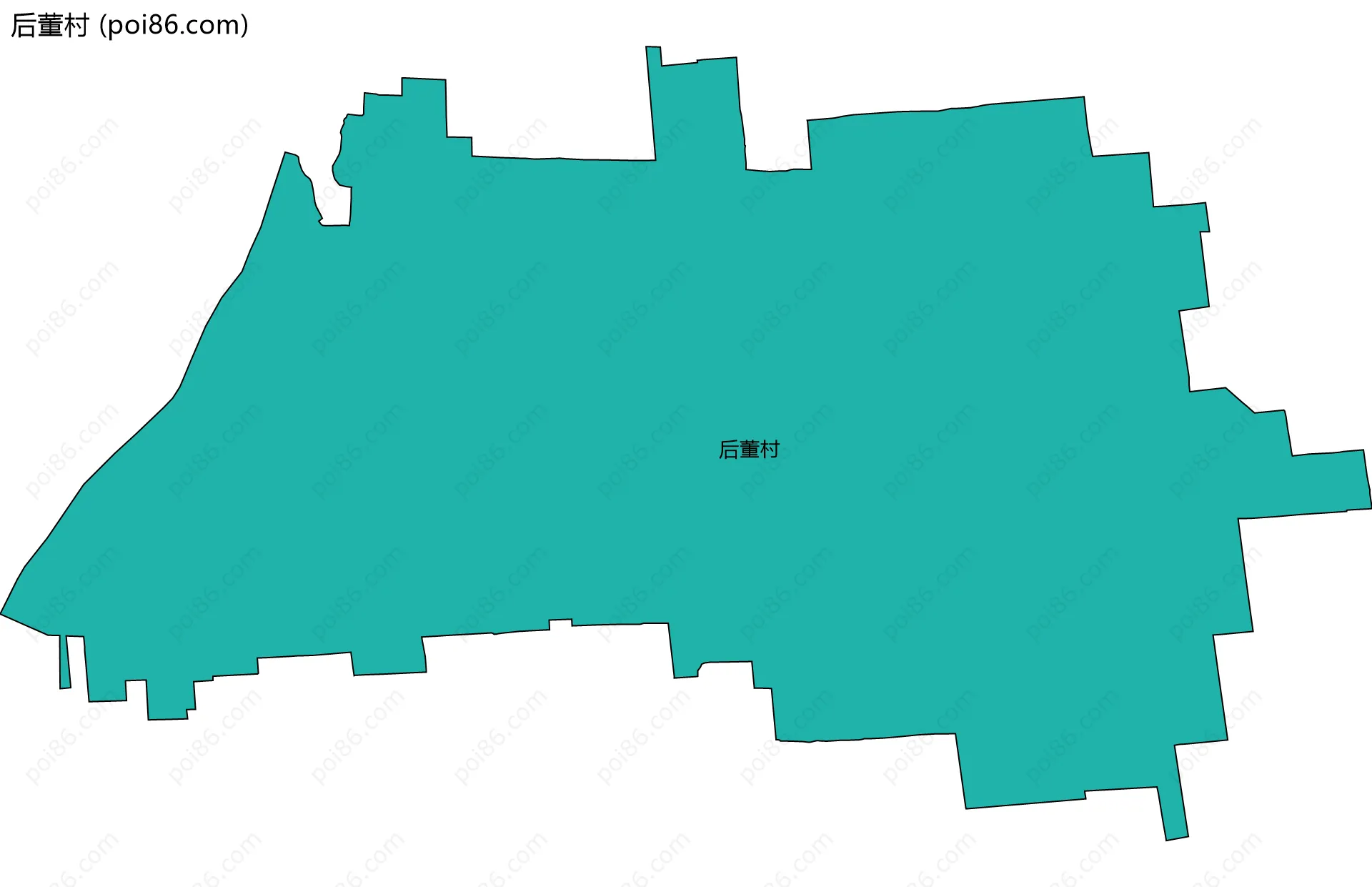 后董村边界地图