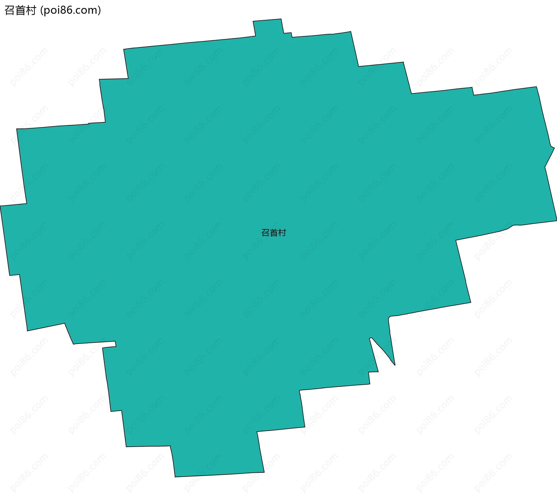 召首村边界地图