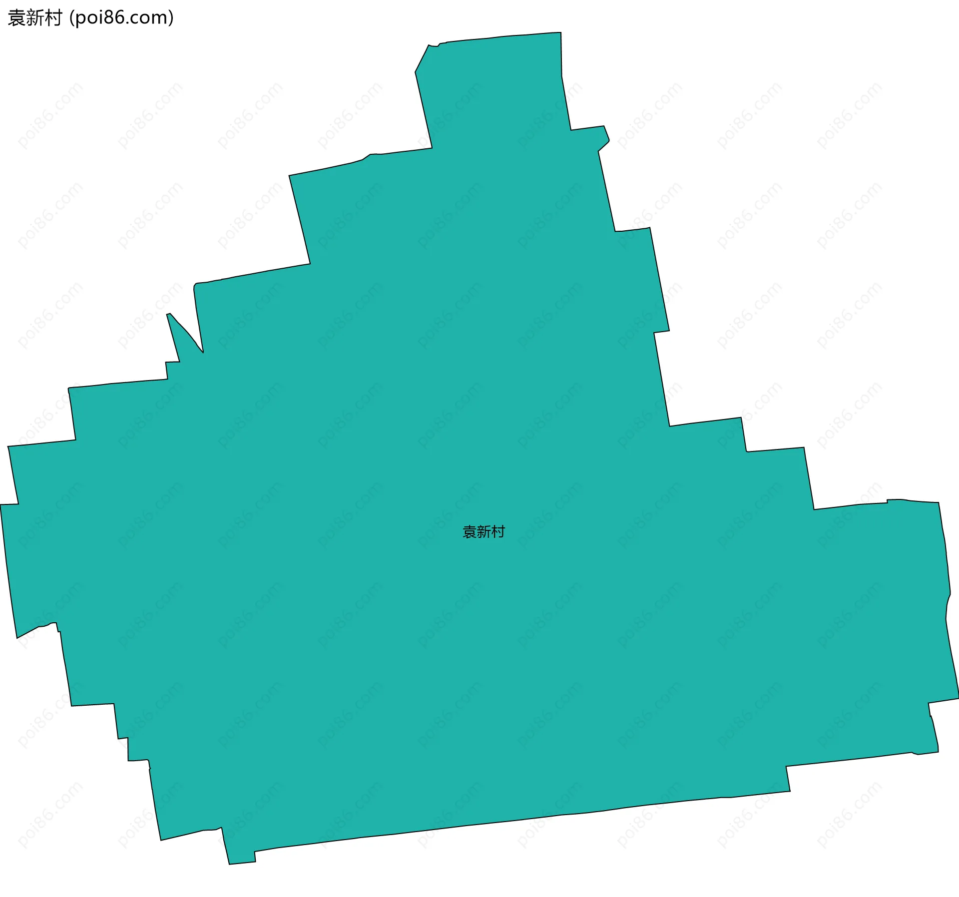 袁新村边界地图