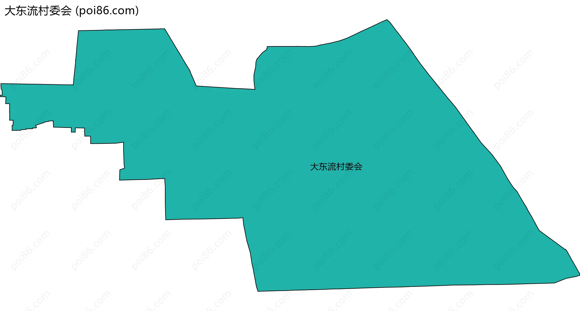 大东流村委会边界地图