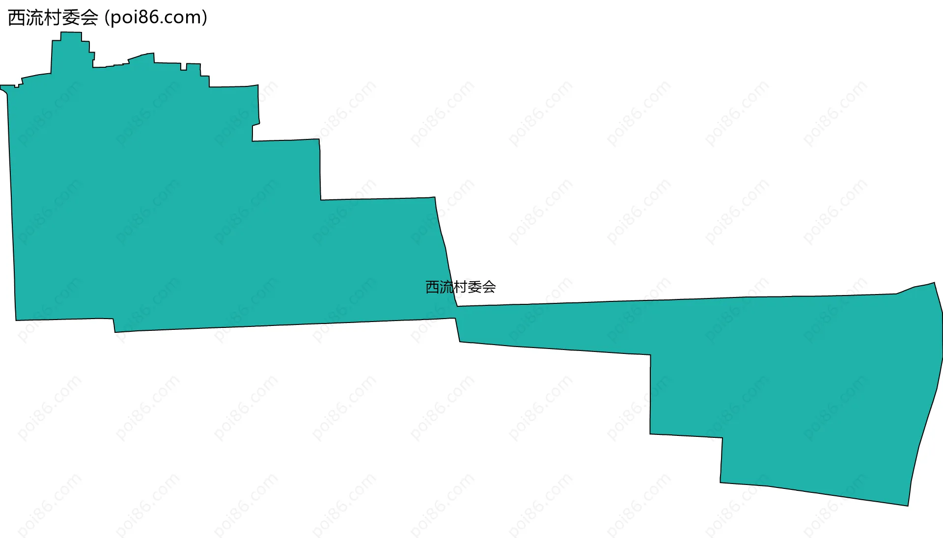西流村委会边界地图