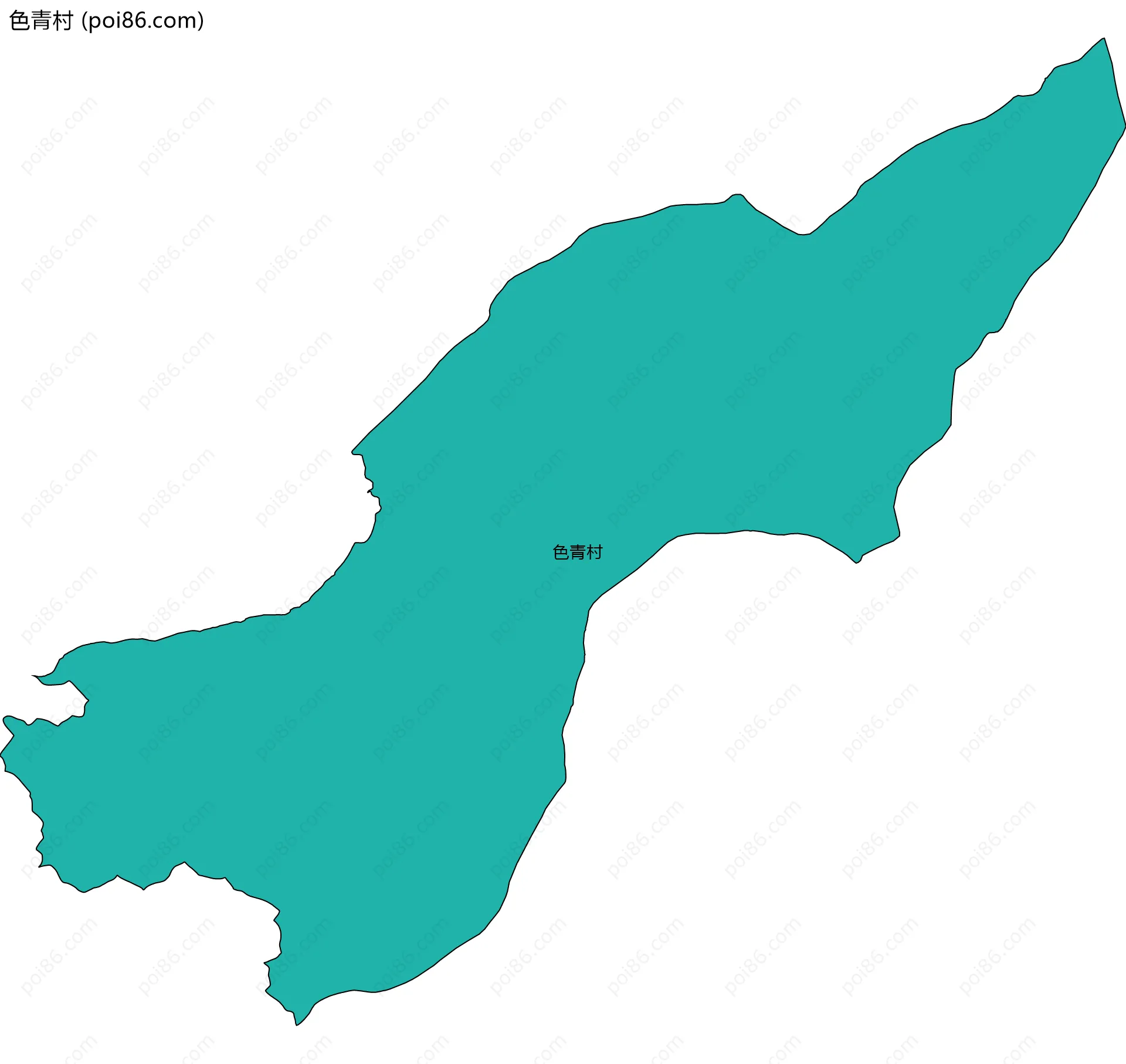 色青村边界地图