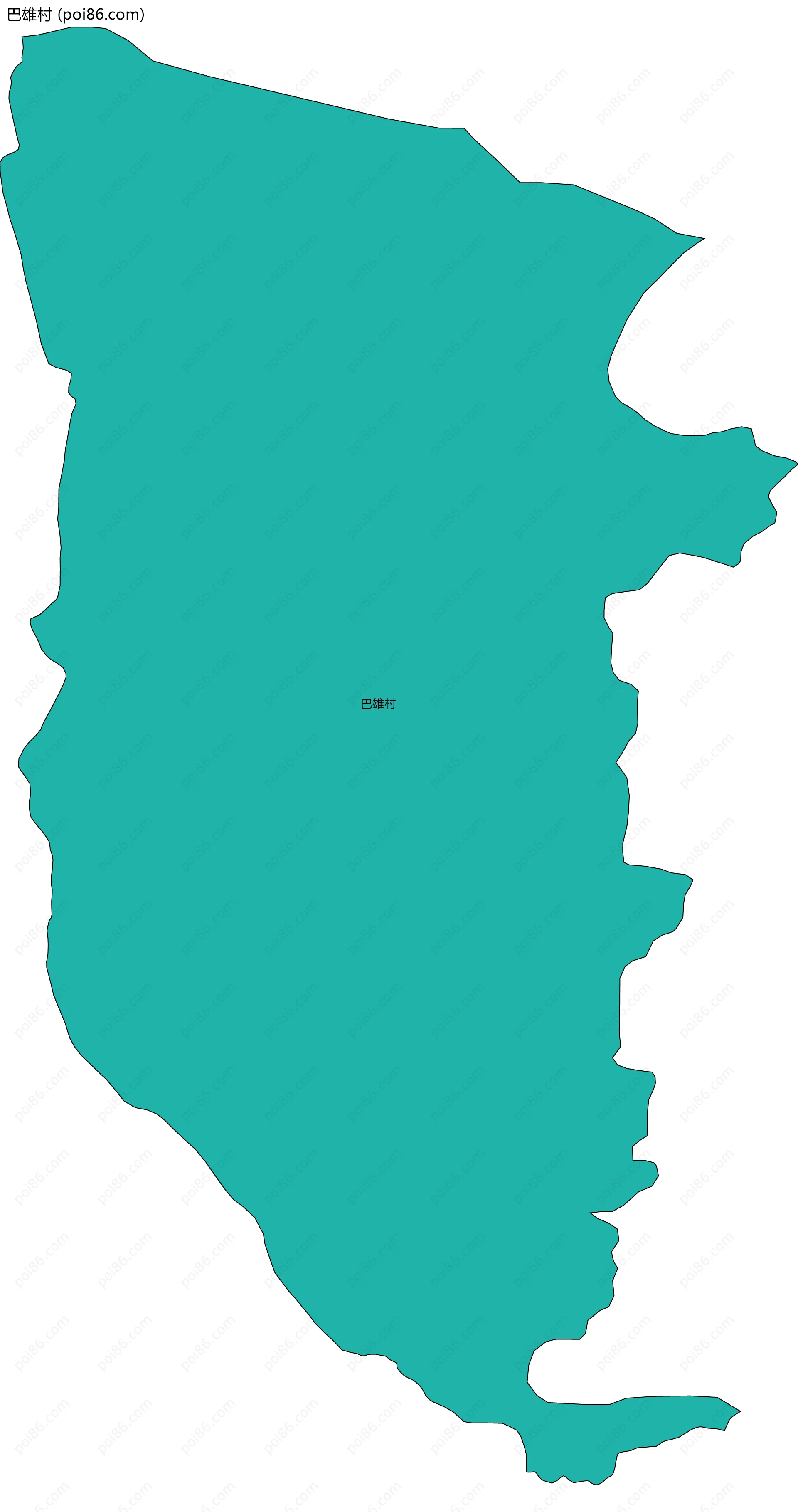 巴雄村边界地图